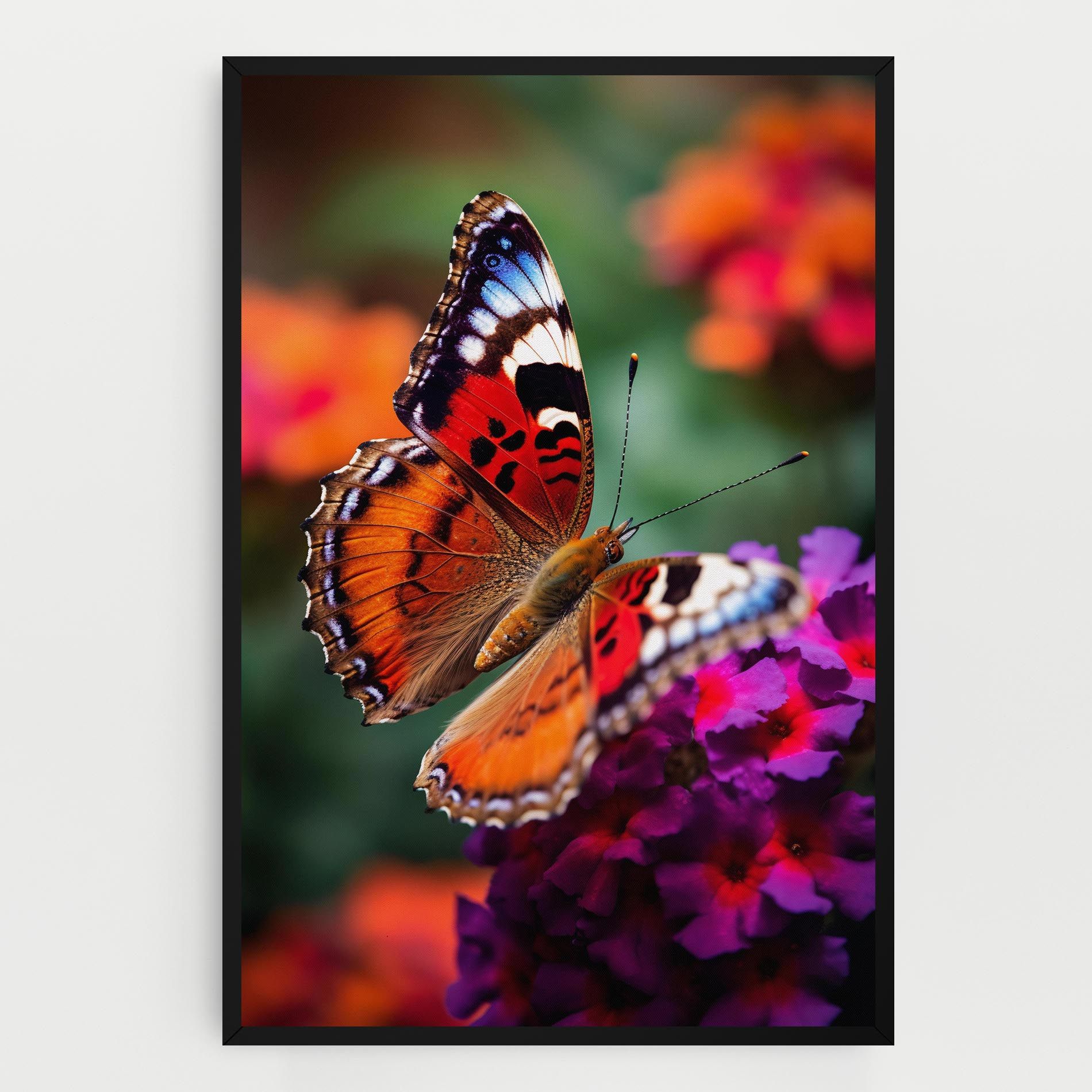 Red Blue Butterfly mockup 0