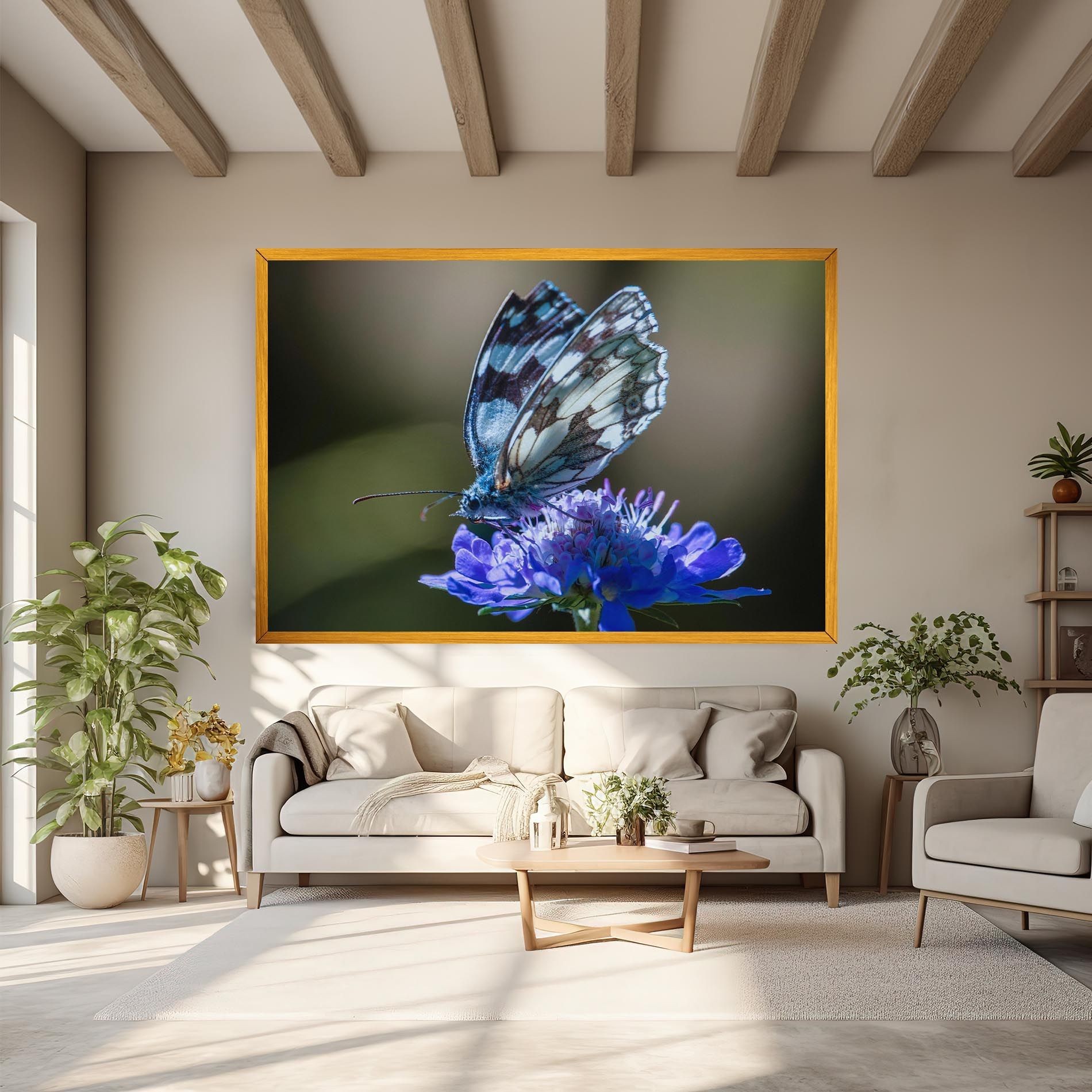 Blue Butterfly In Nature mockup 6