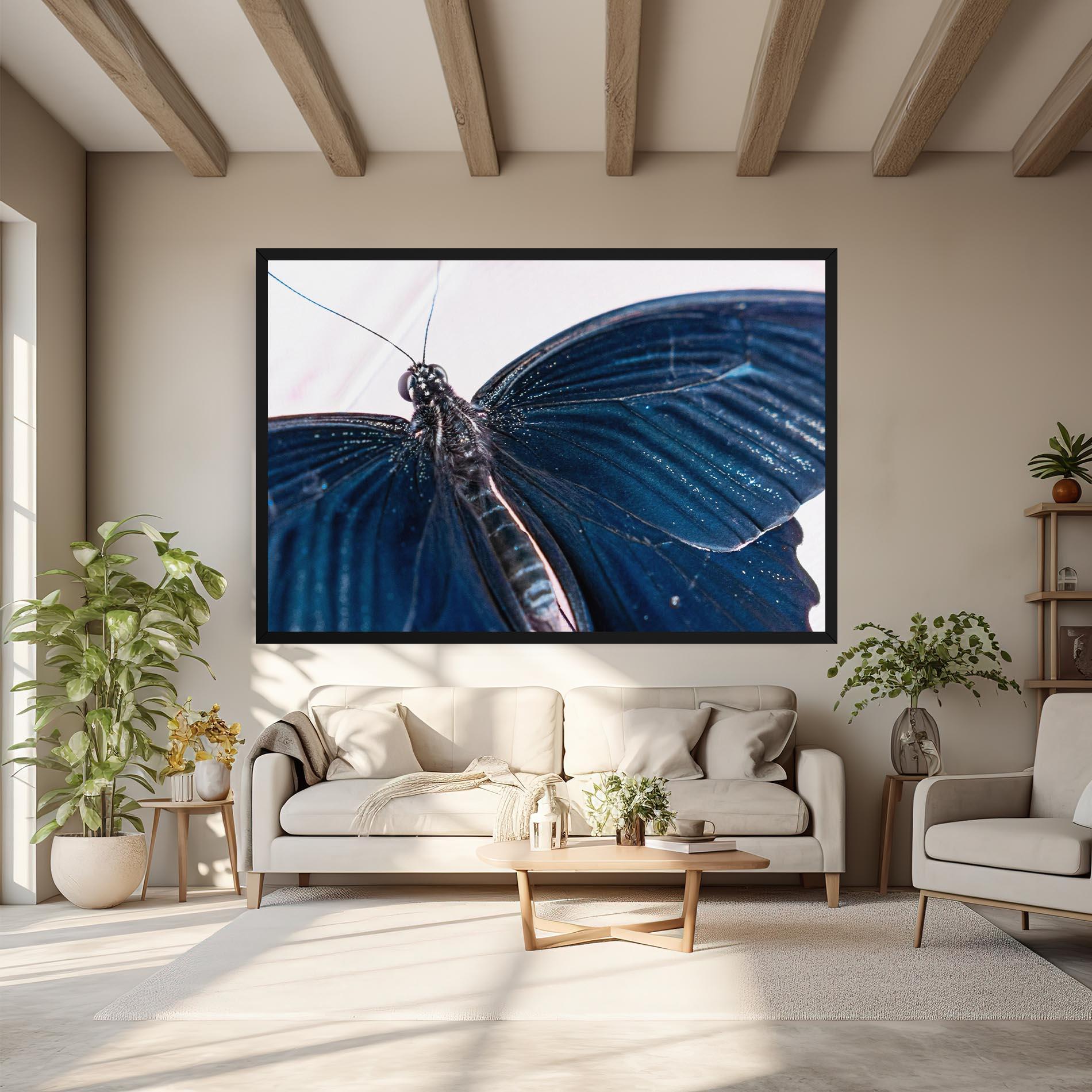 Картина на платно Blue Butterfly mockup 6