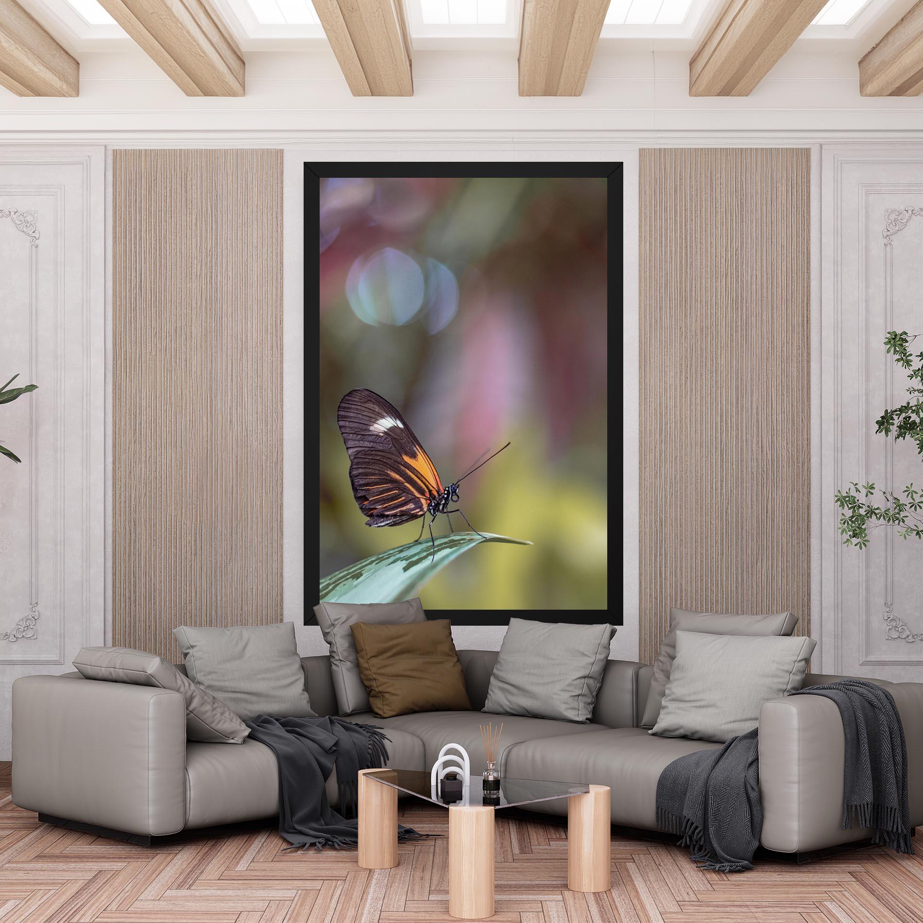 Картина на платно Dark Purple Butterfly mockup 6