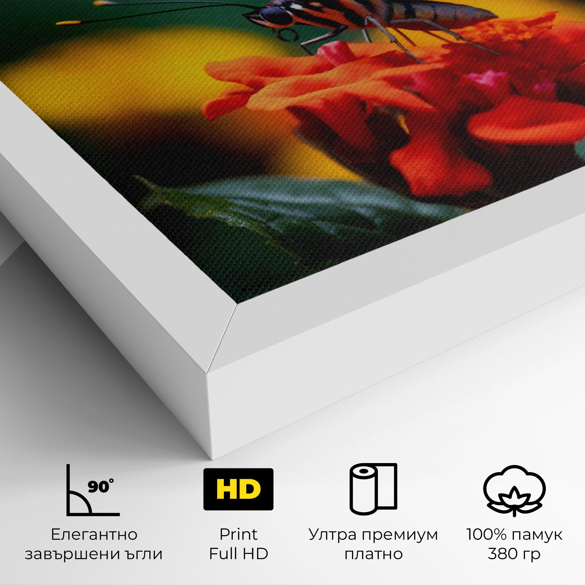 Картина на платно Blue Red Butterfly mockup 4