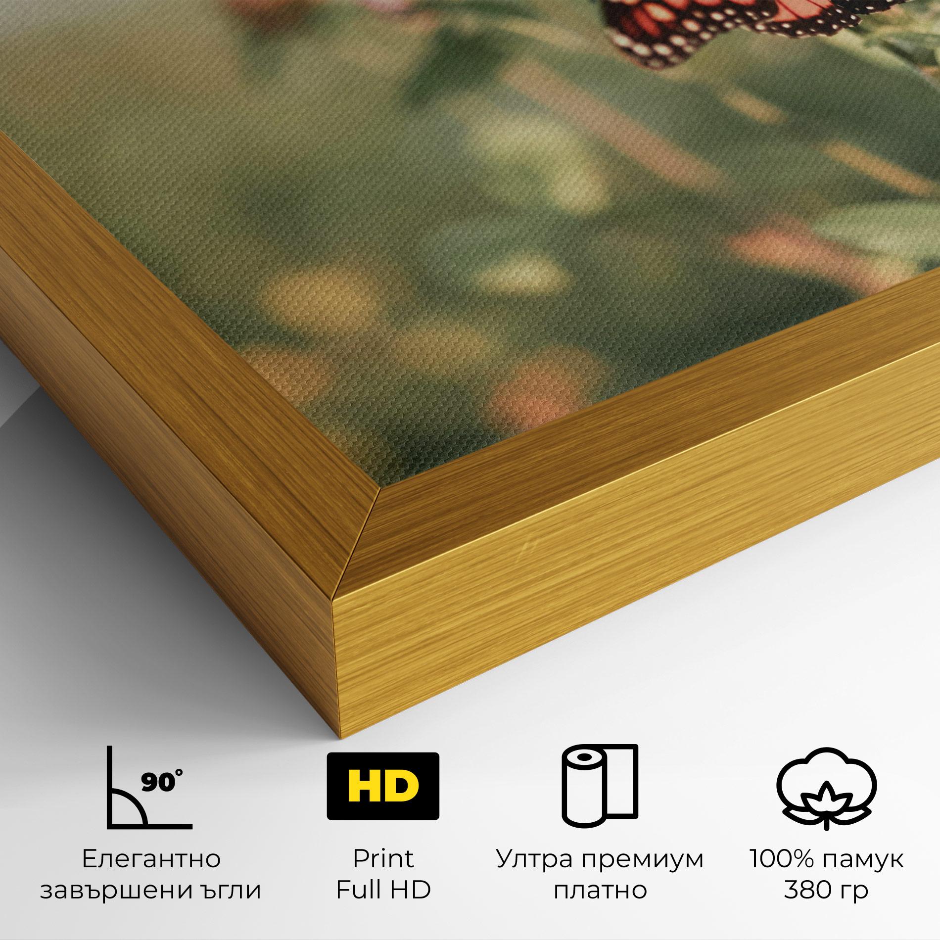 Картина на платно Light Red Butterfly mockup 4