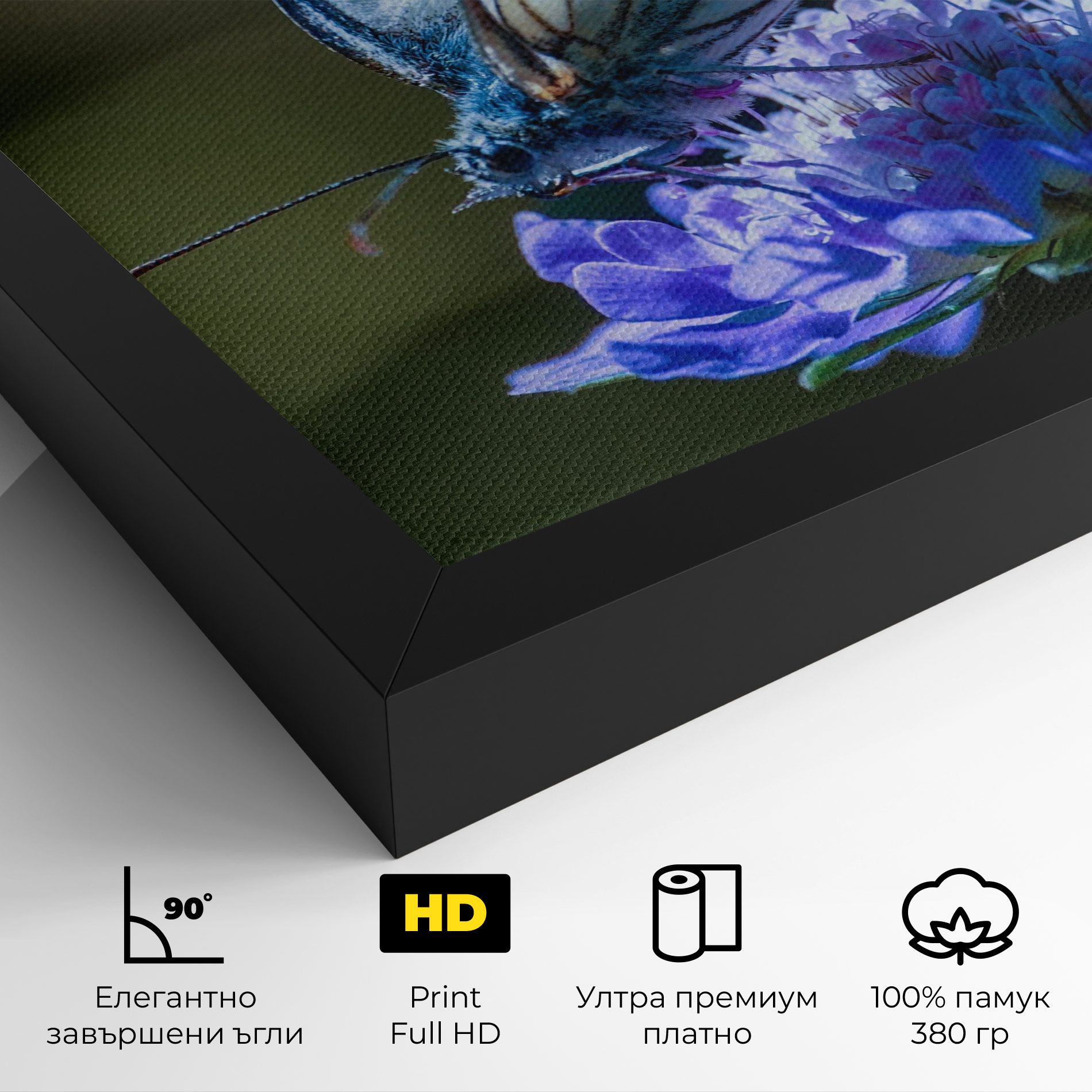 Blue Butterfly In Nature mockup 4