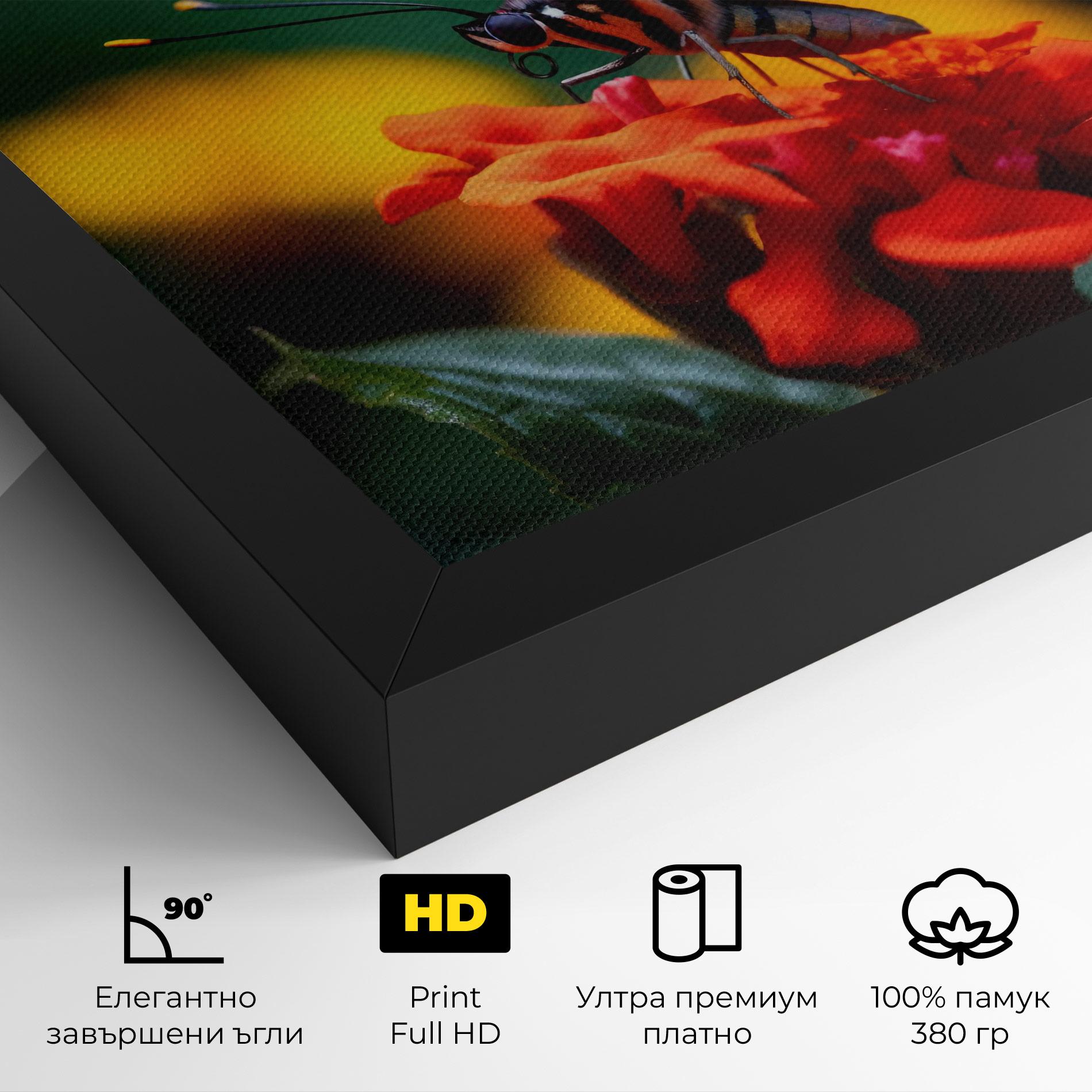 Картина на платно Blue Red Butterfly mockup 4