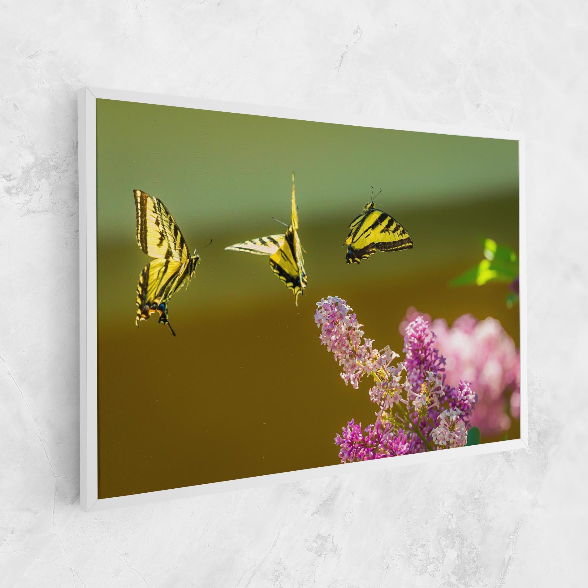 Картина на платно 3 Yellow Butterflies mockup 1