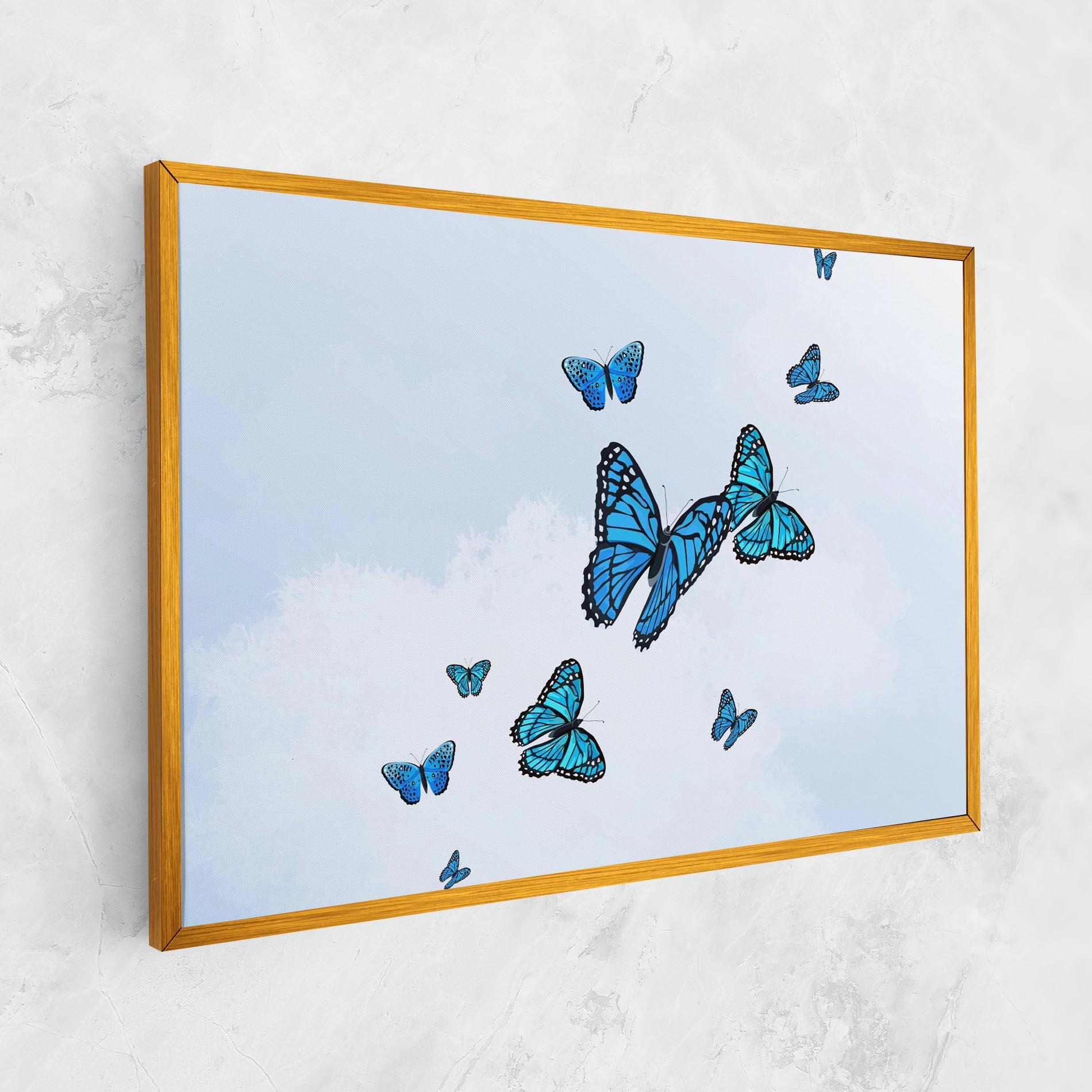 Картина на платно Blue Sky Butterfly mockup 1