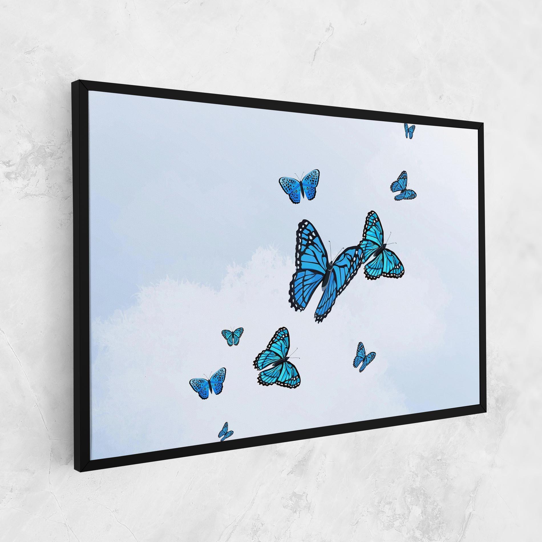 Картина на платно Blue Sky Butterfly mockup 1