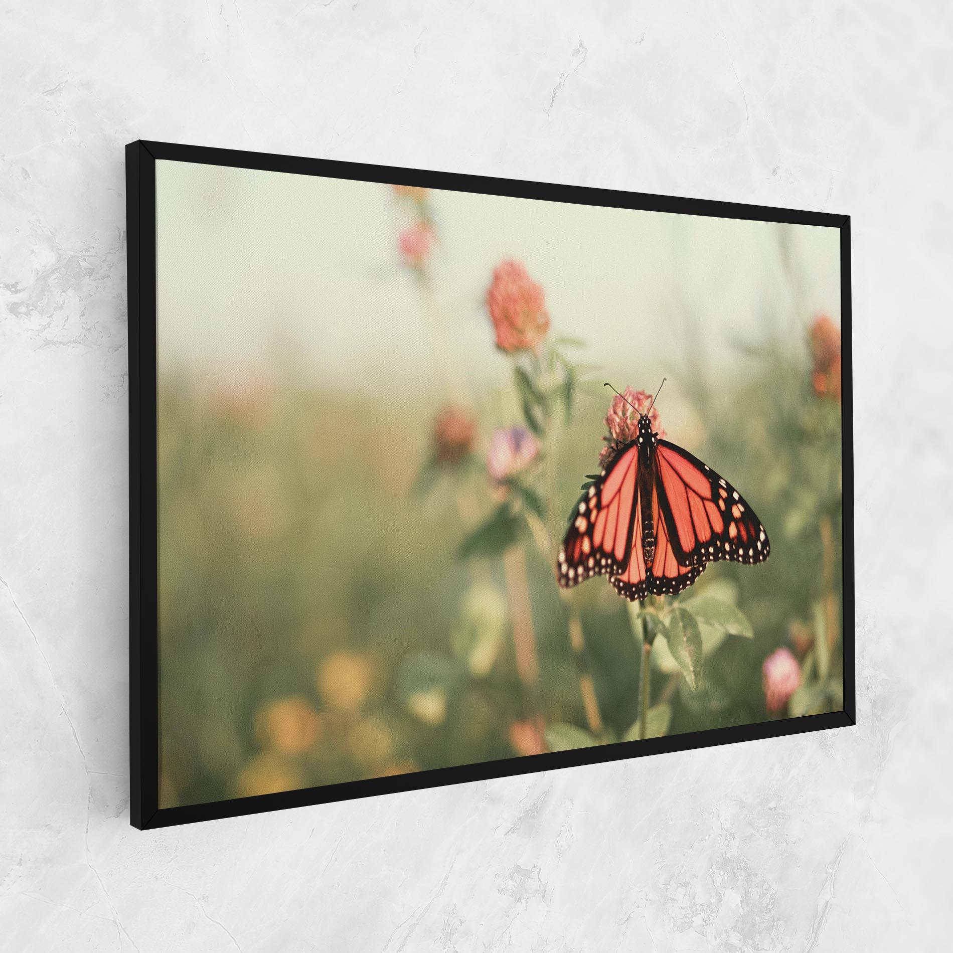 Картина на платно Light Red Butterfly mockup 1
