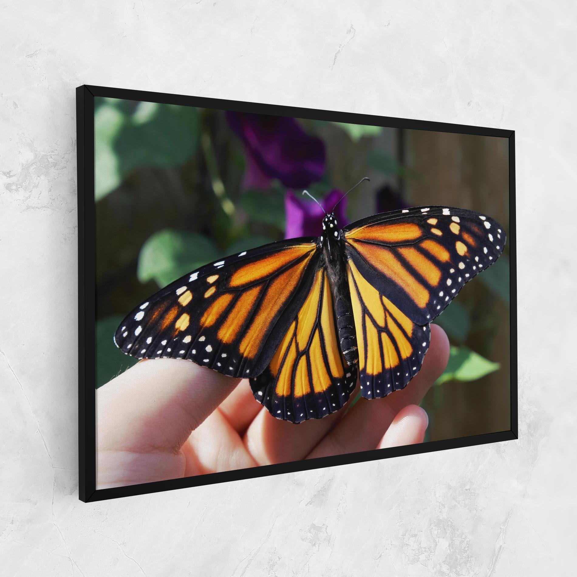 Картина на платно Open Orange Butterfly mockup 1