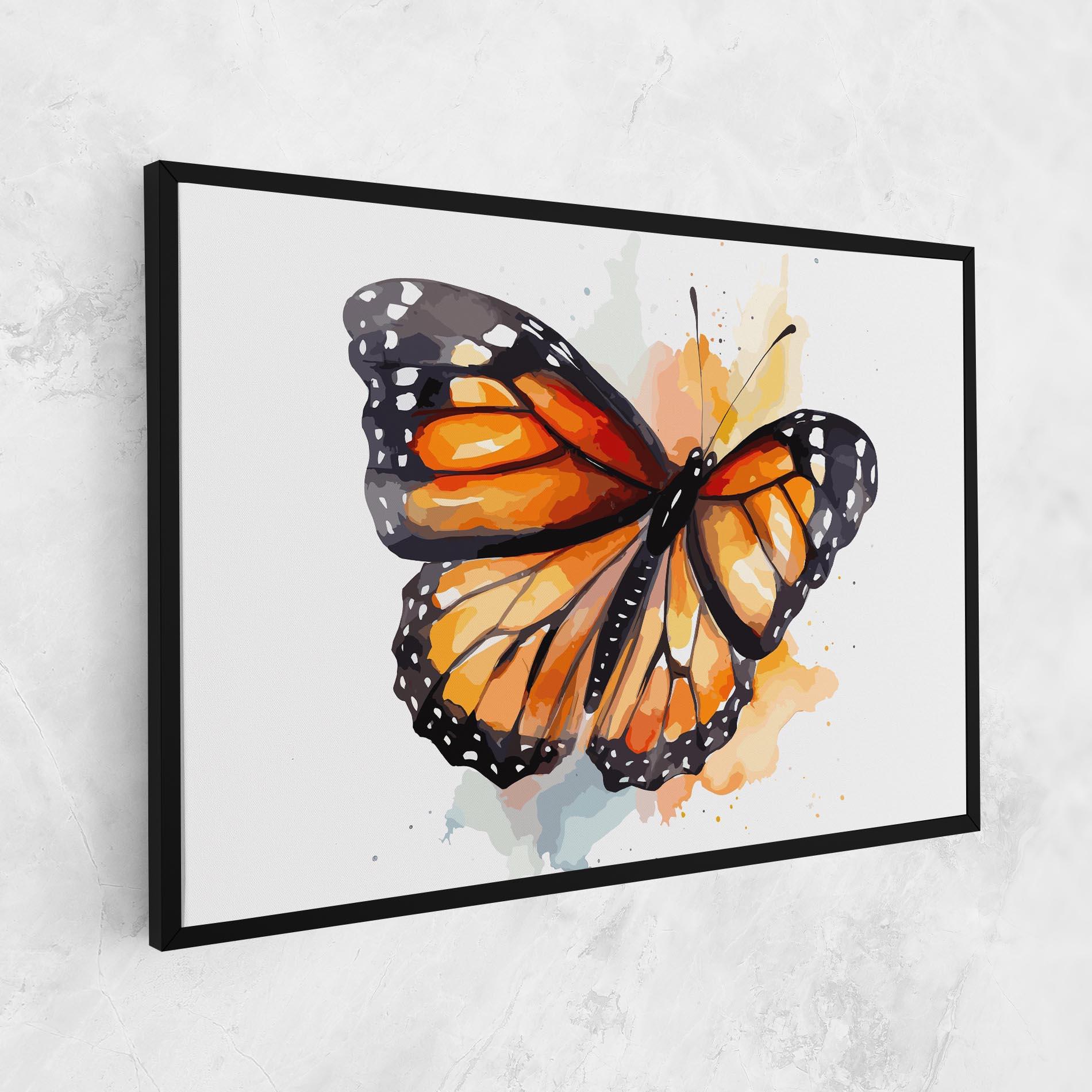 Картина на платно Orange Butterfly mockup 1