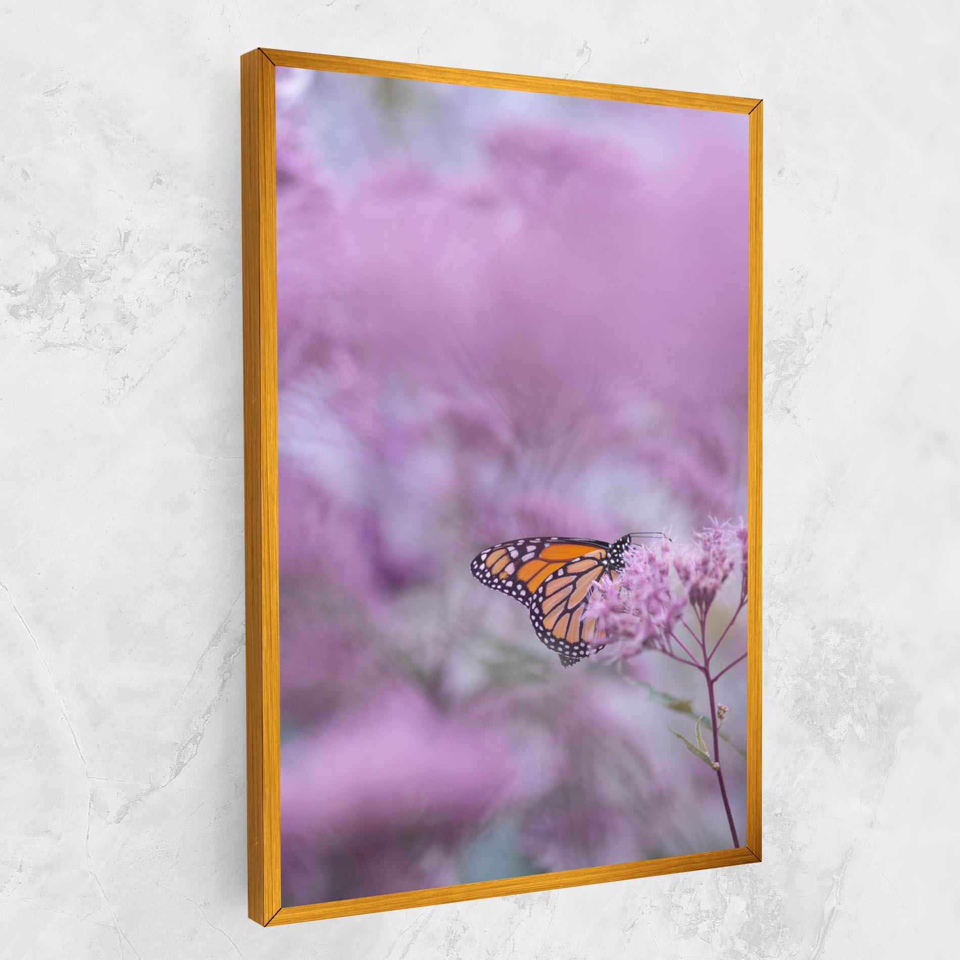 Картина на платно Purple Flower Butterfly mockup 1