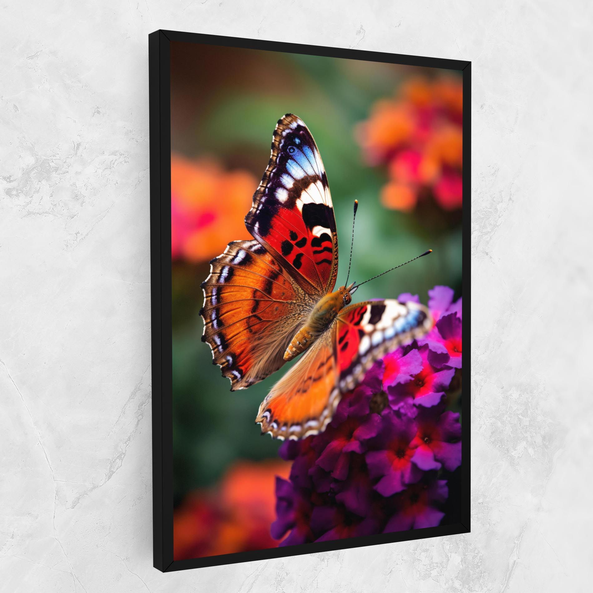 Red Blue Butterfly mockup 1