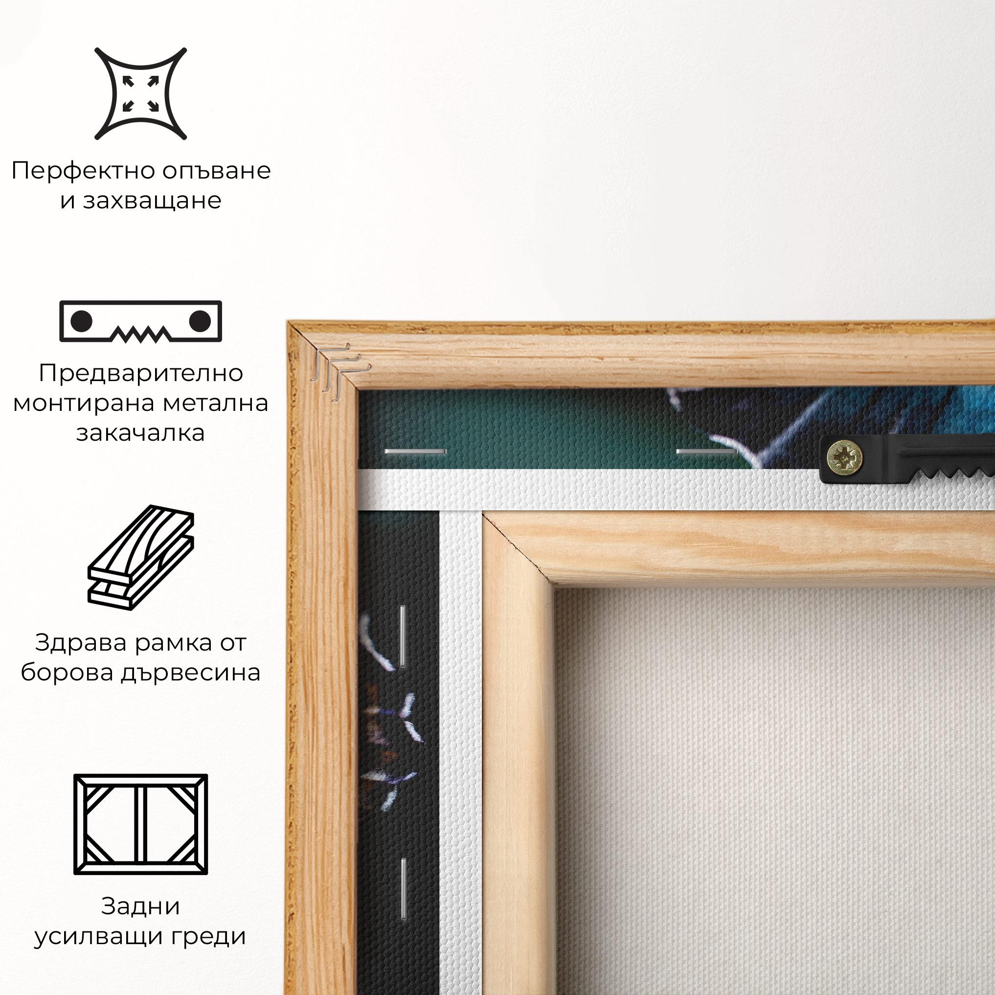 Картина на платно Blue Red Butterfly mockup 5