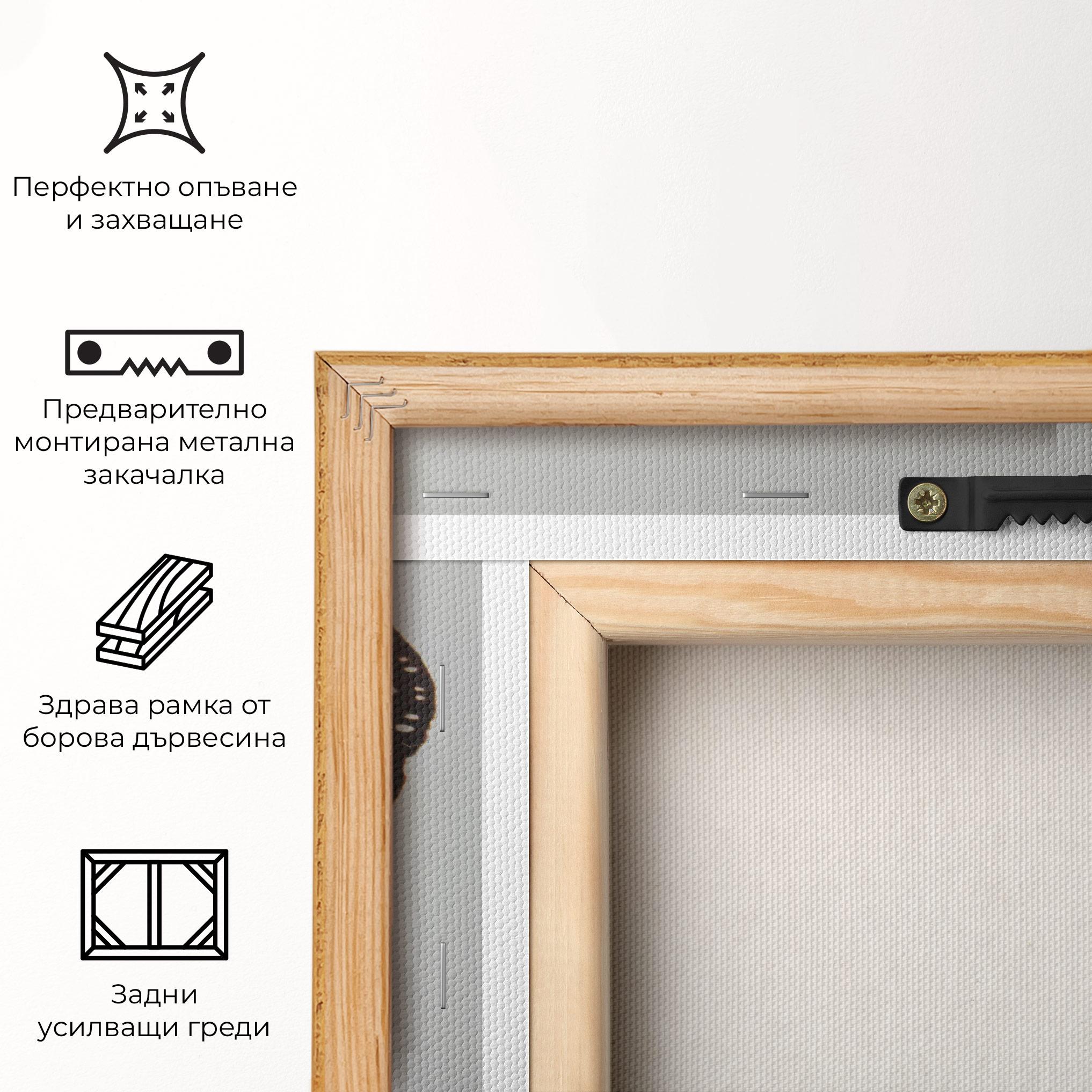 Картина на платно Butterfly On Grey mockup 5