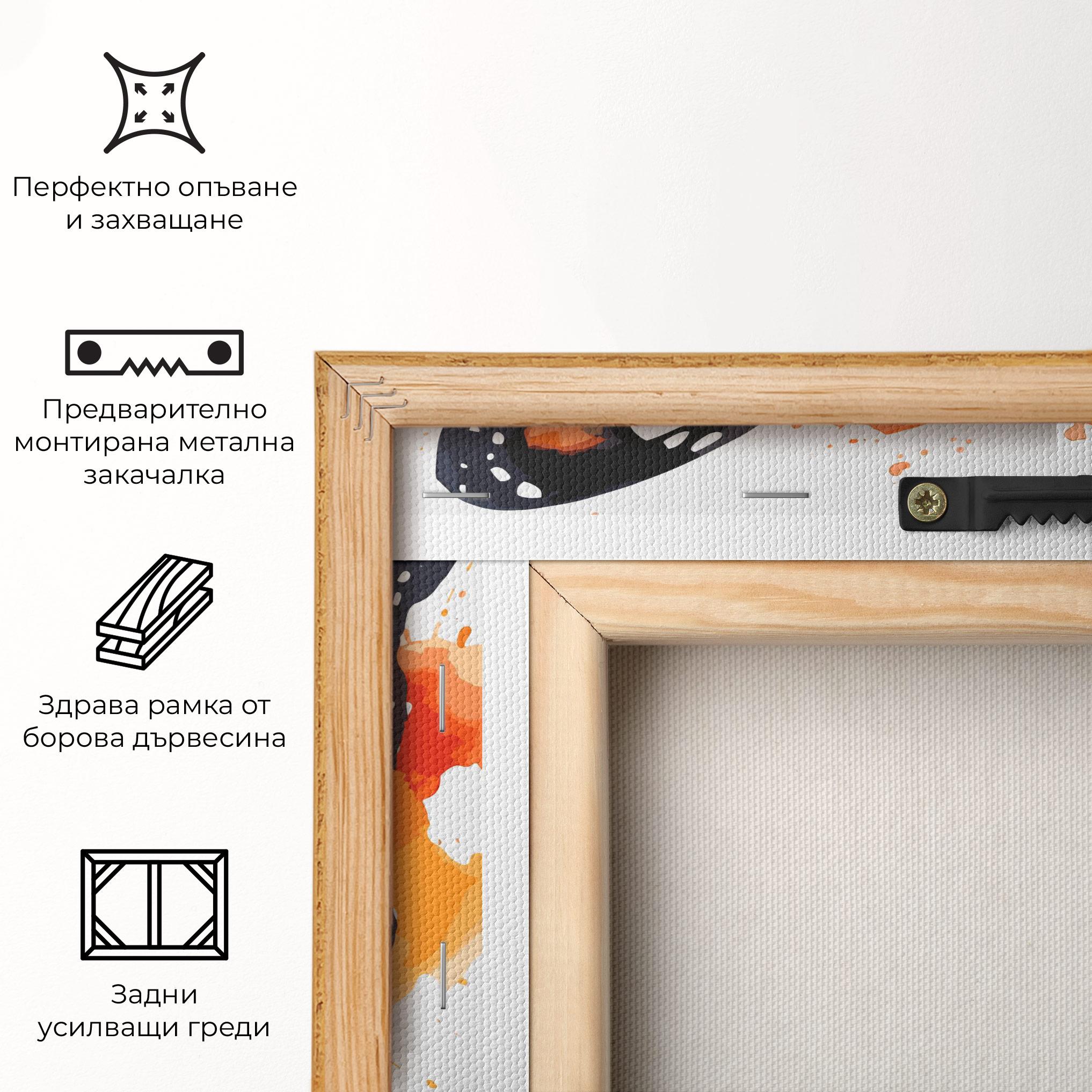 Картина на платно Orange Watercolor Butterfly mockup 5