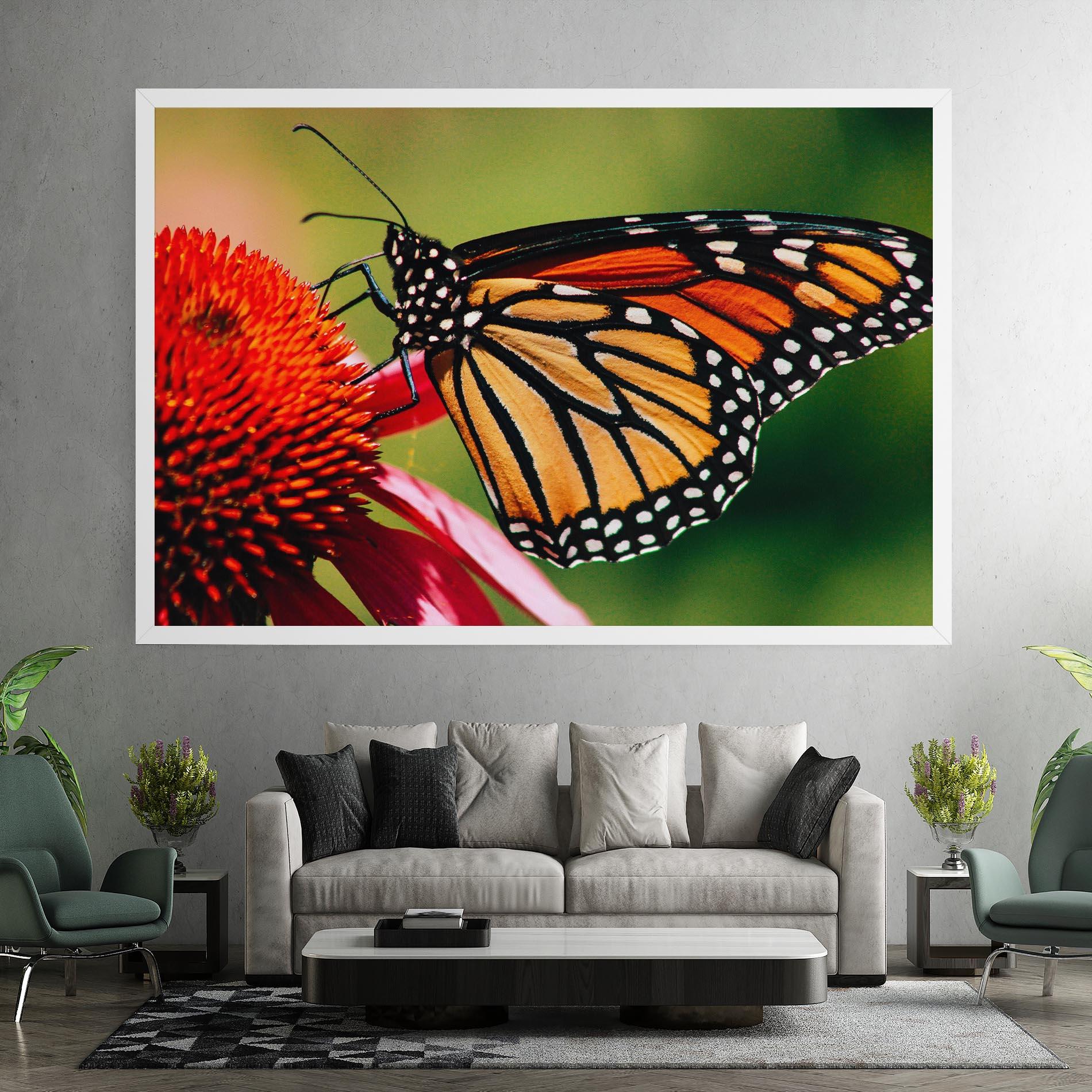 Картина на платно Big Orange Butterfly mockup 7