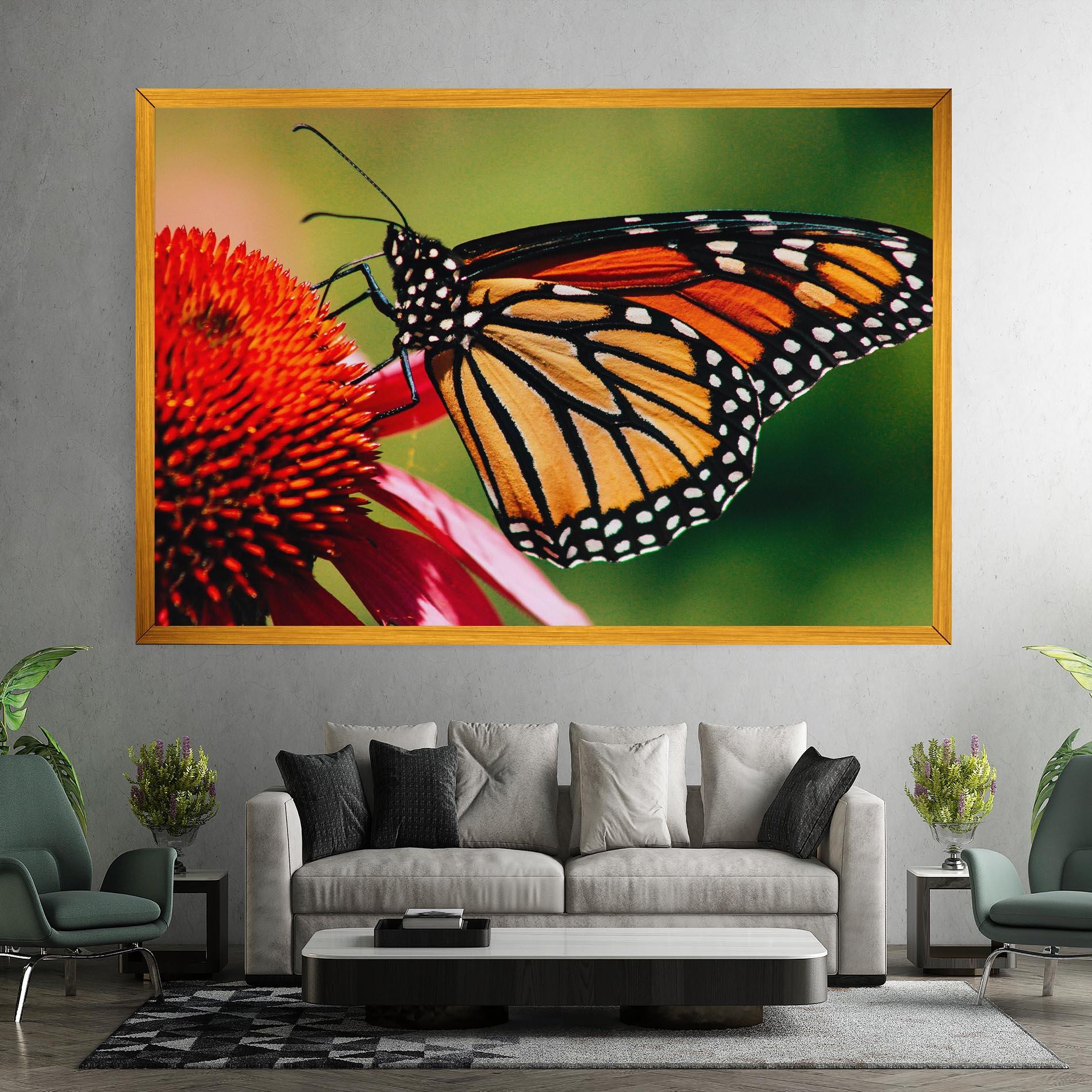 Картина на платно Big Orange Butterfly mockup 7