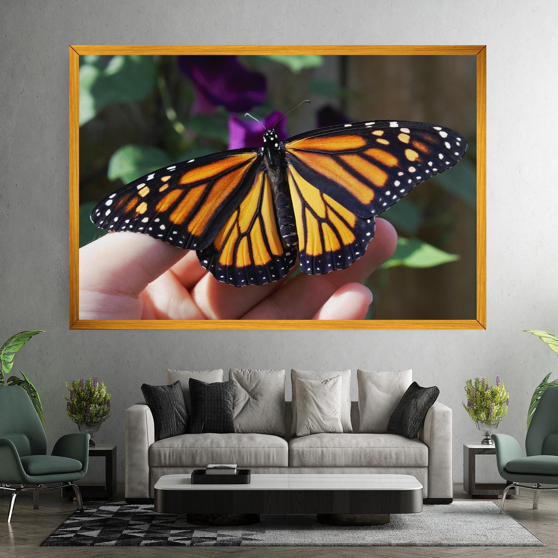 Open Orange Butterfly mockup 7