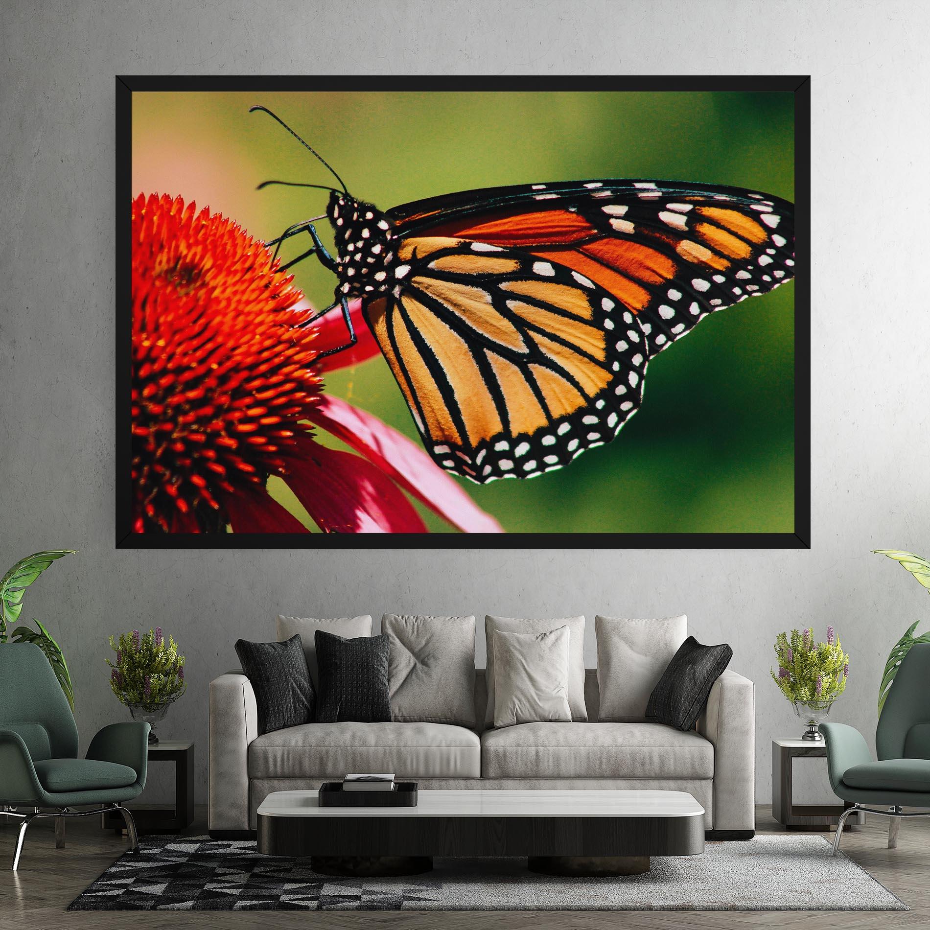 Картина на платно Big Orange Butterfly mockup 7