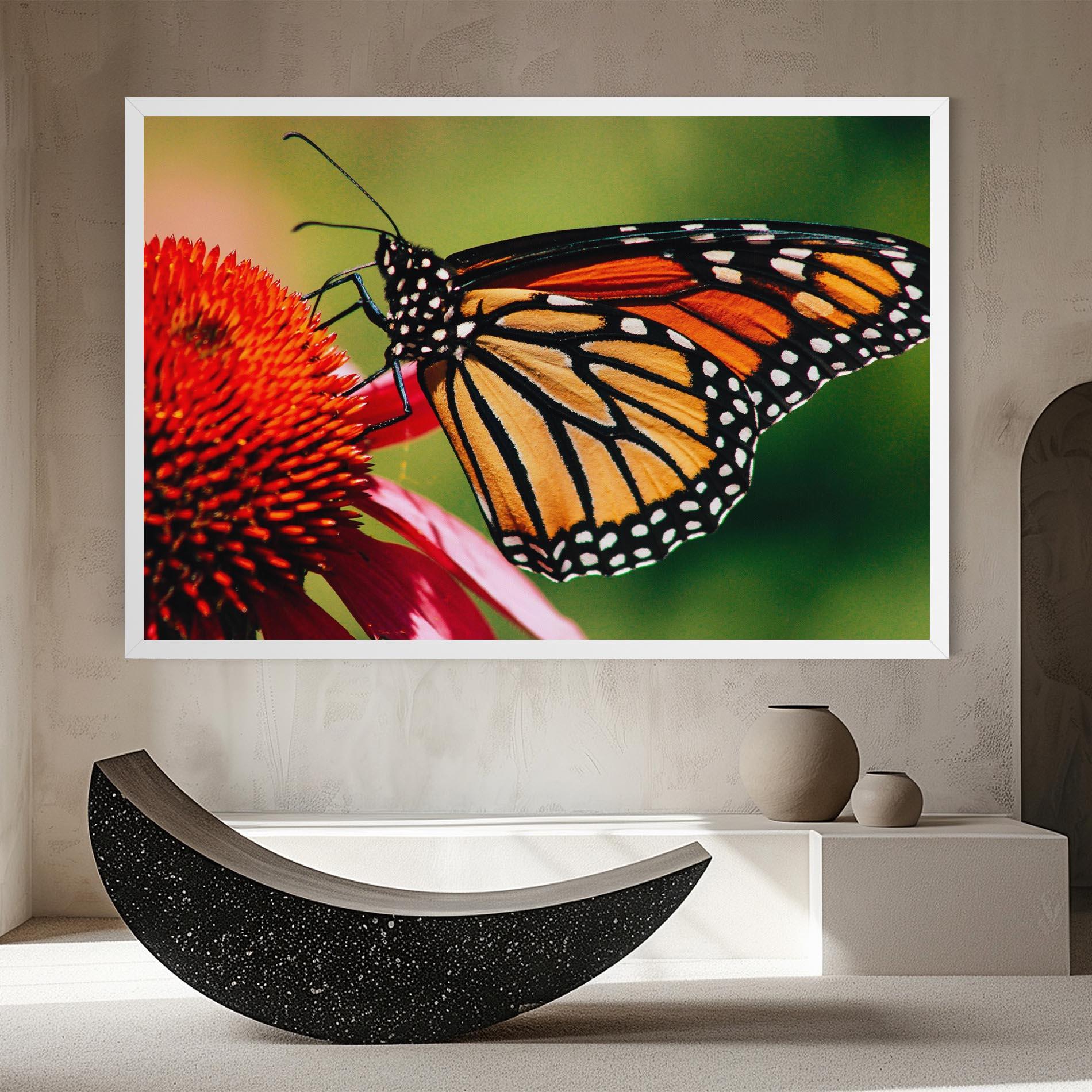 Картина на платно Big Orange Butterfly mockup 8