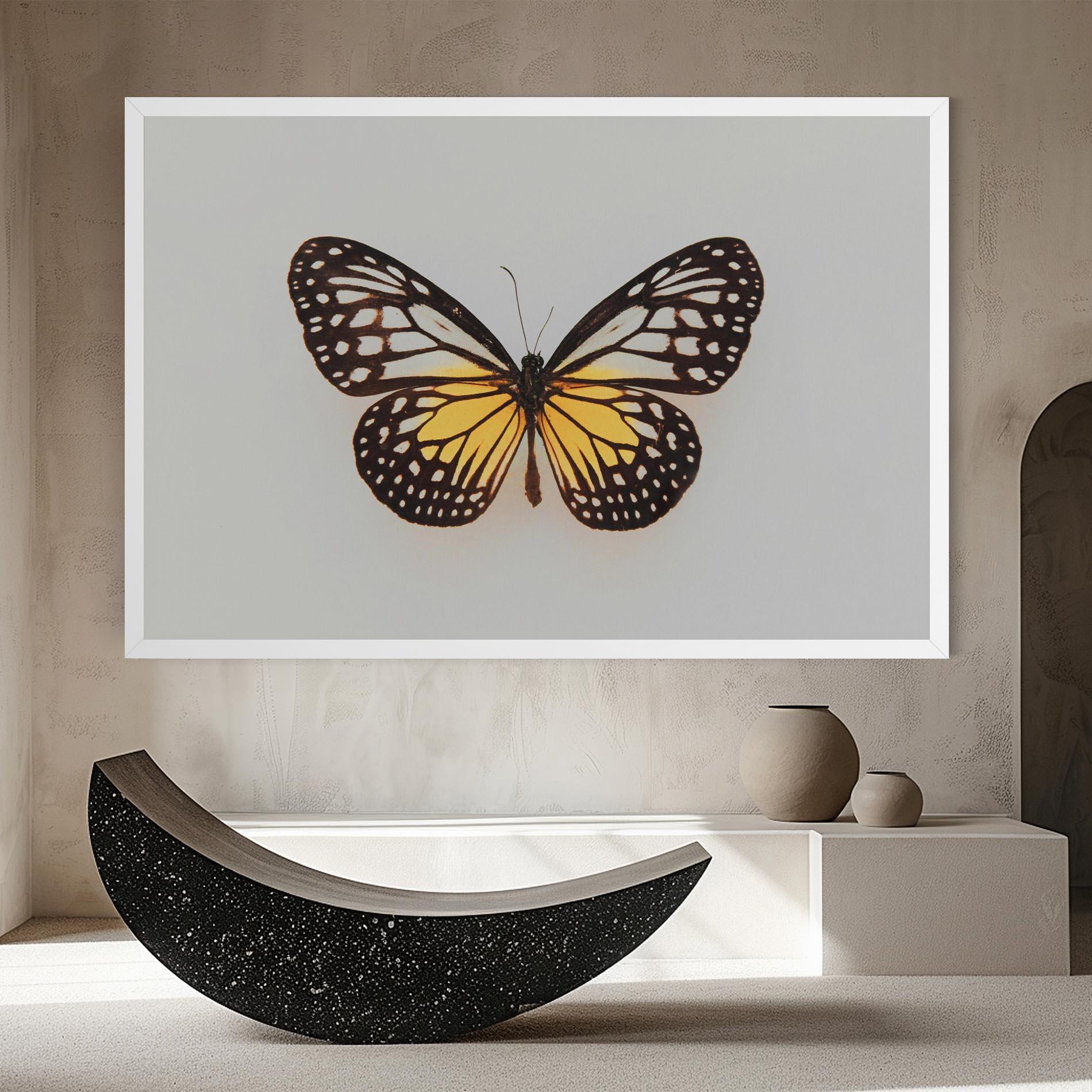 Картина на платно Butterfly On Grey mockup 8