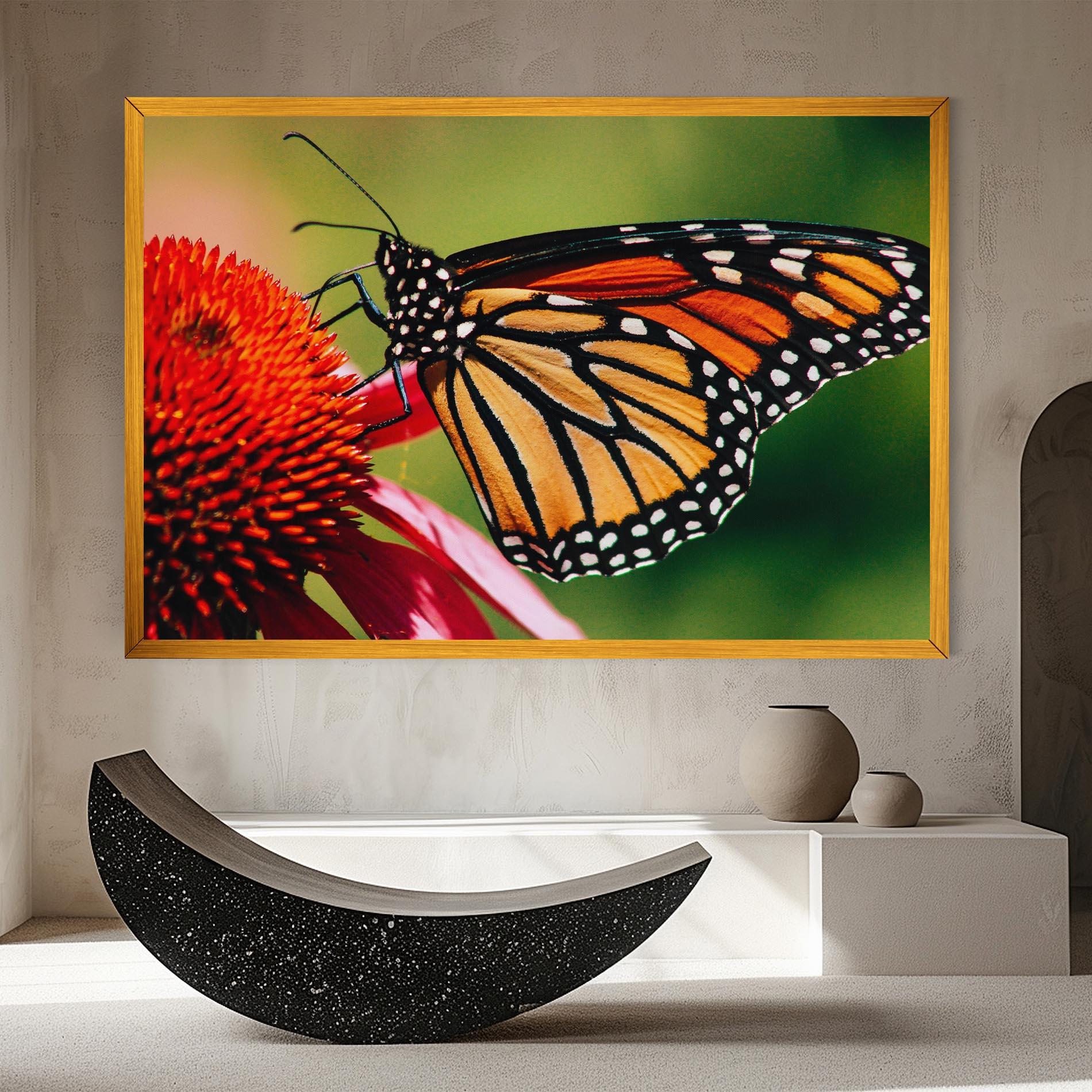 Картина на платно Big Orange Butterfly mockup 8