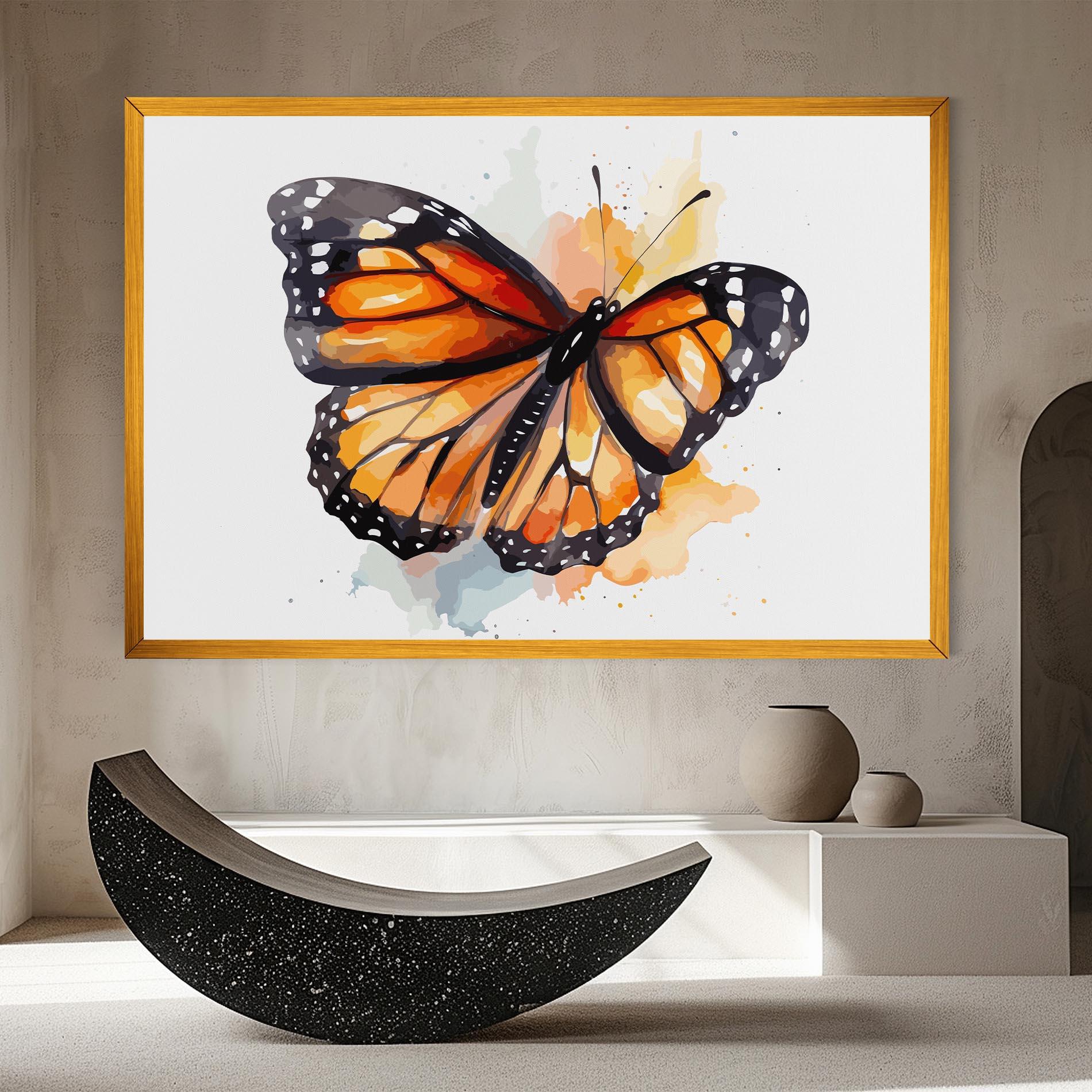 Картина на платно Orange Butterfly mockup 8