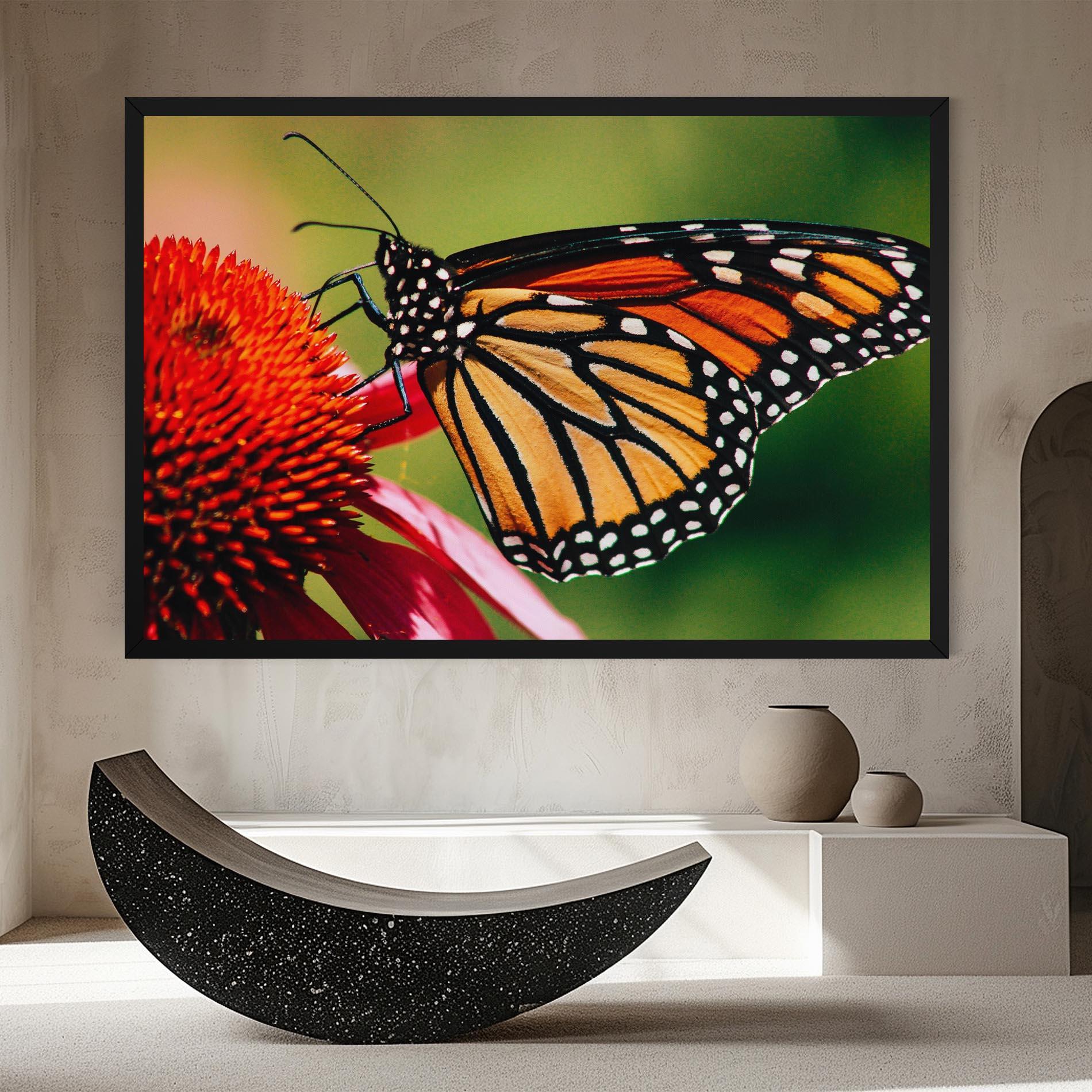 Картина на платно Big Orange Butterfly mockup 8