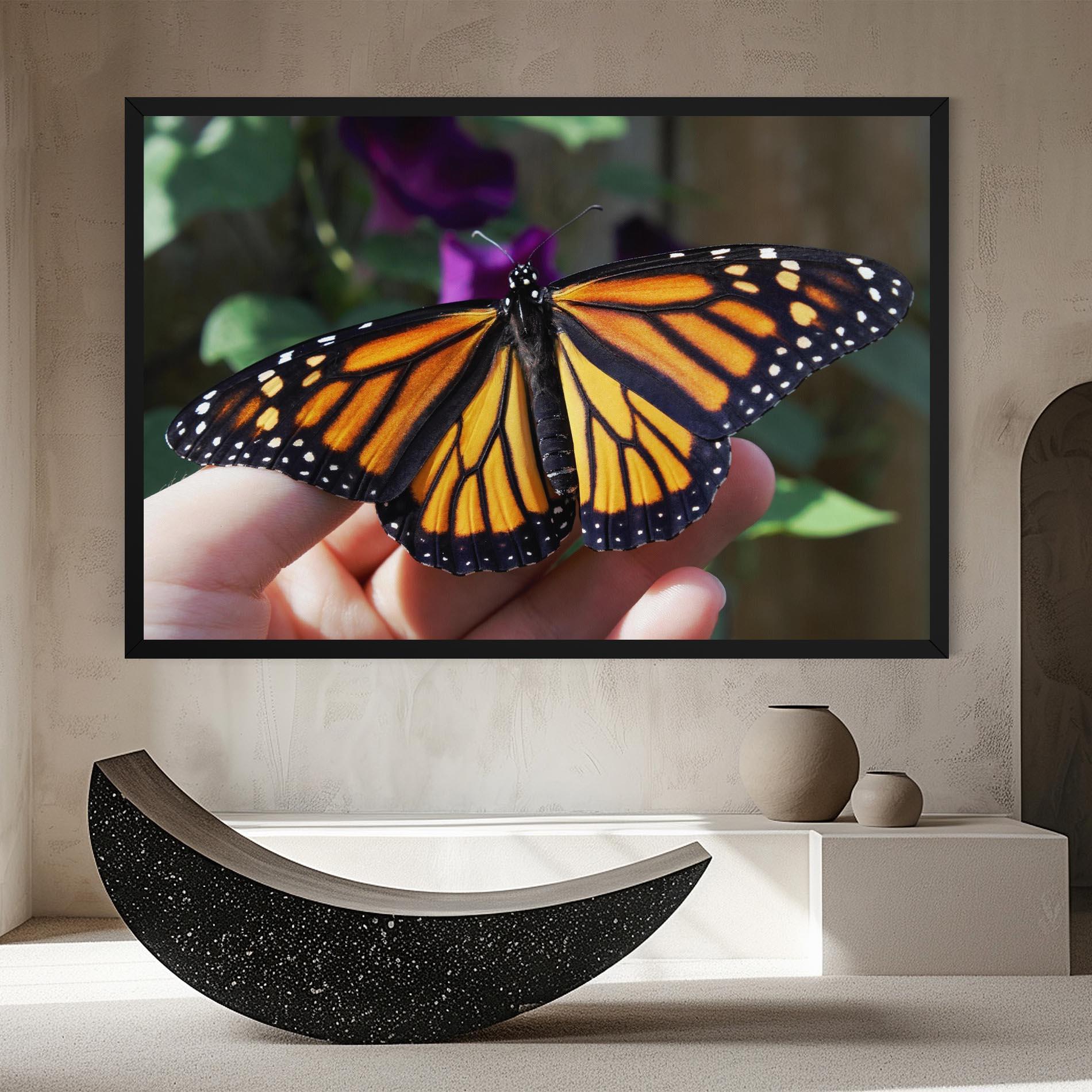 Картина на платно Open Orange Butterfly mockup 8