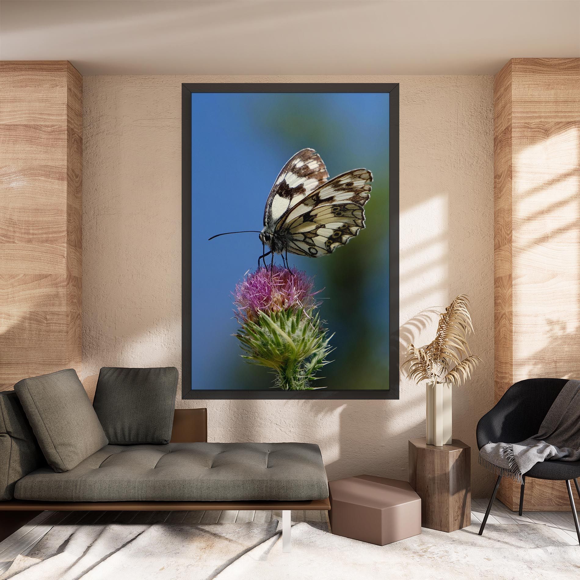 Grey White Butterfly mockup 8