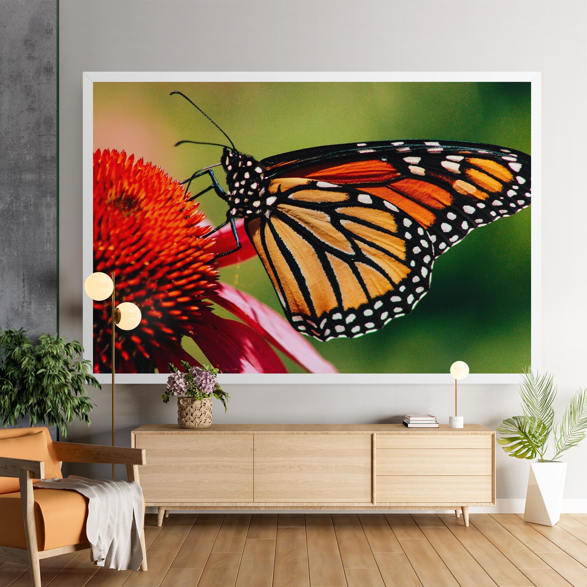 Картина на платно Big Orange Butterfly mockup 9