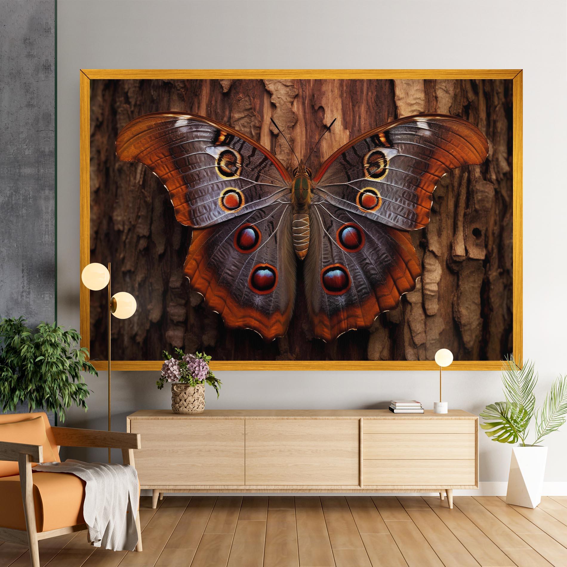 Картина на платно Brown Eyes Butterfly mockup 9