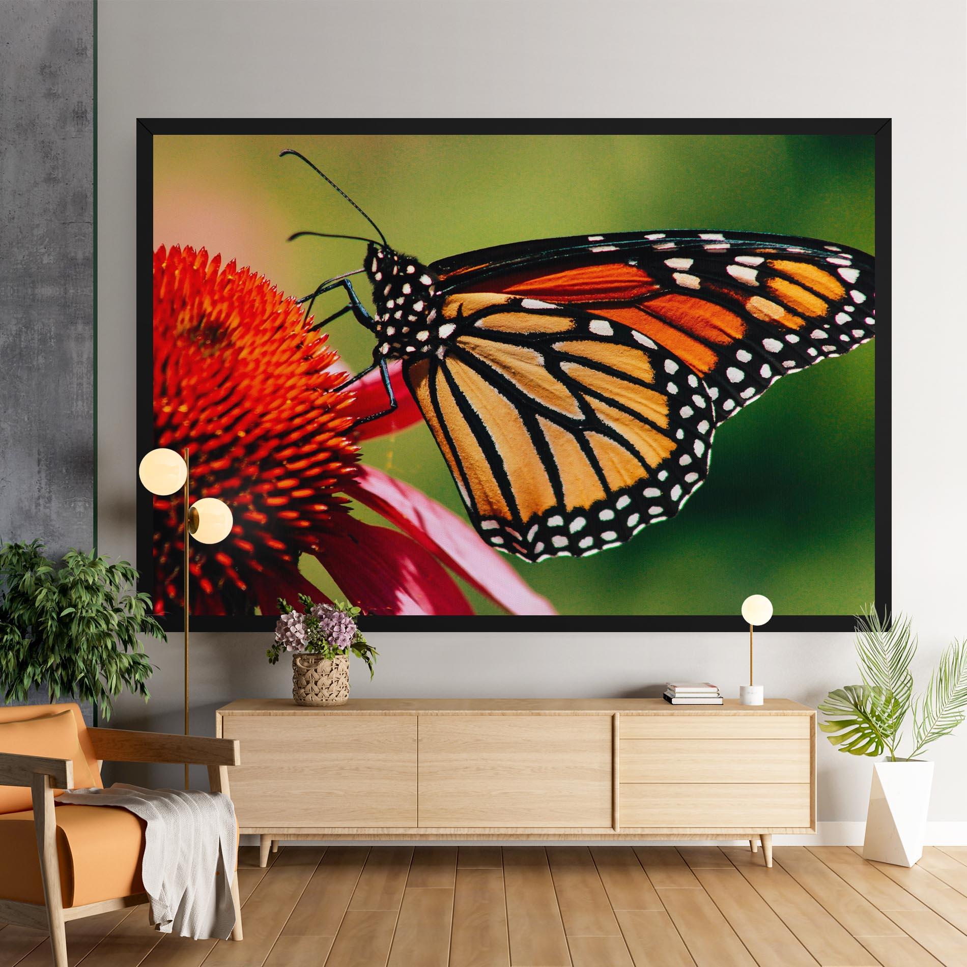Картина на платно Big Orange Butterfly mockup 9