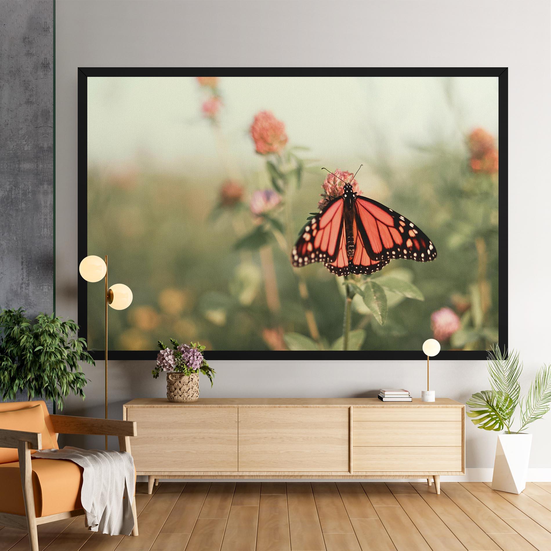 Картина на платно Light Red Butterfly mockup 9