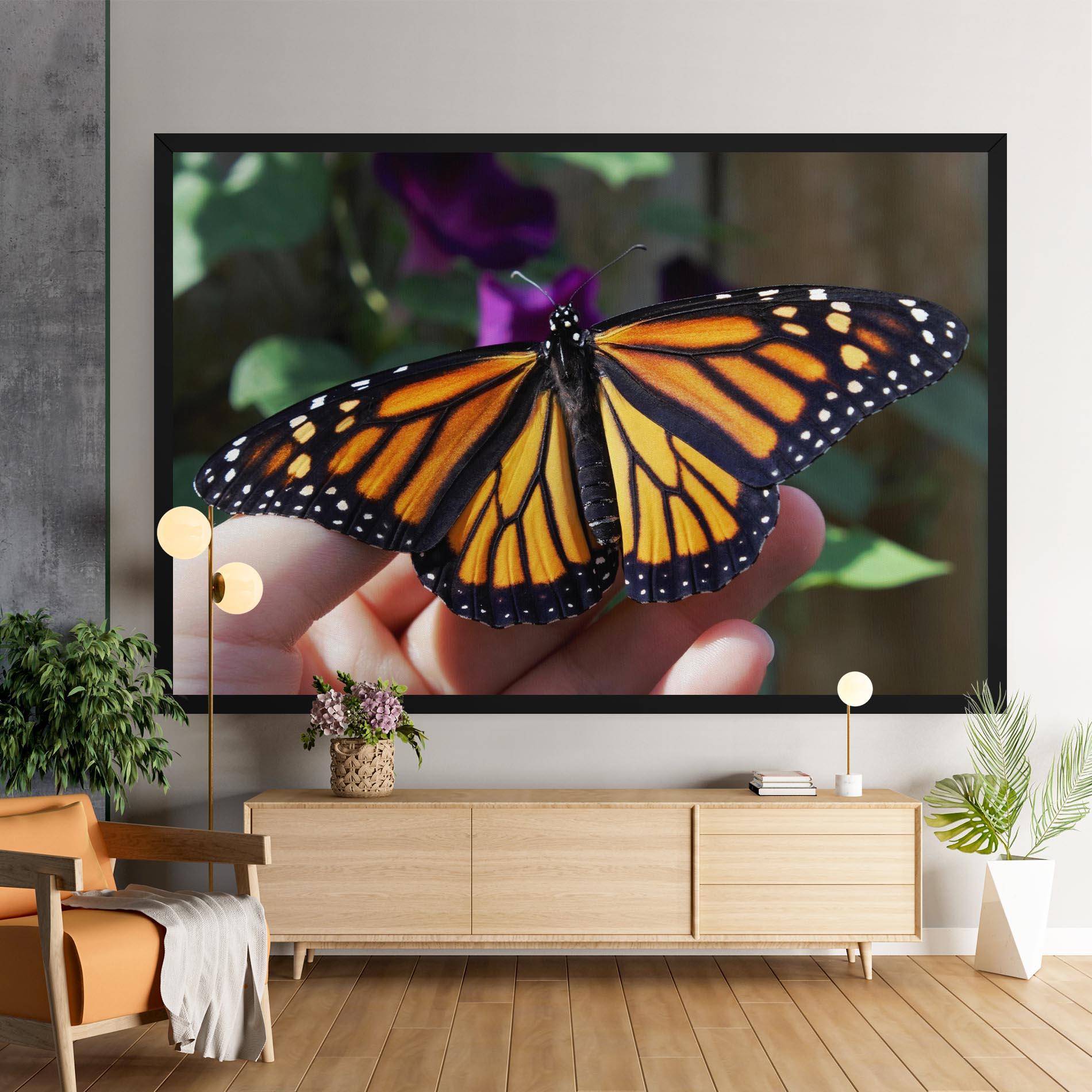 Картина на платно Open Orange Butterfly mockup 9
