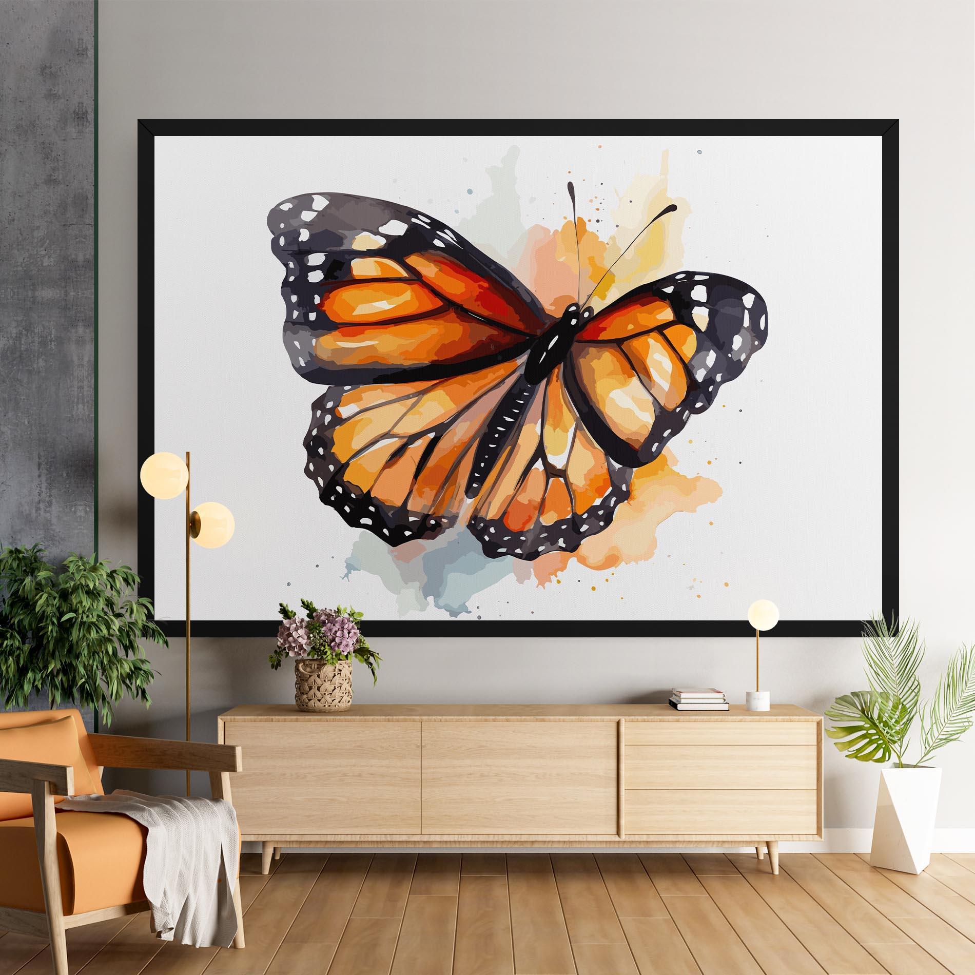 Картина на платно Orange Butterfly mockup 9