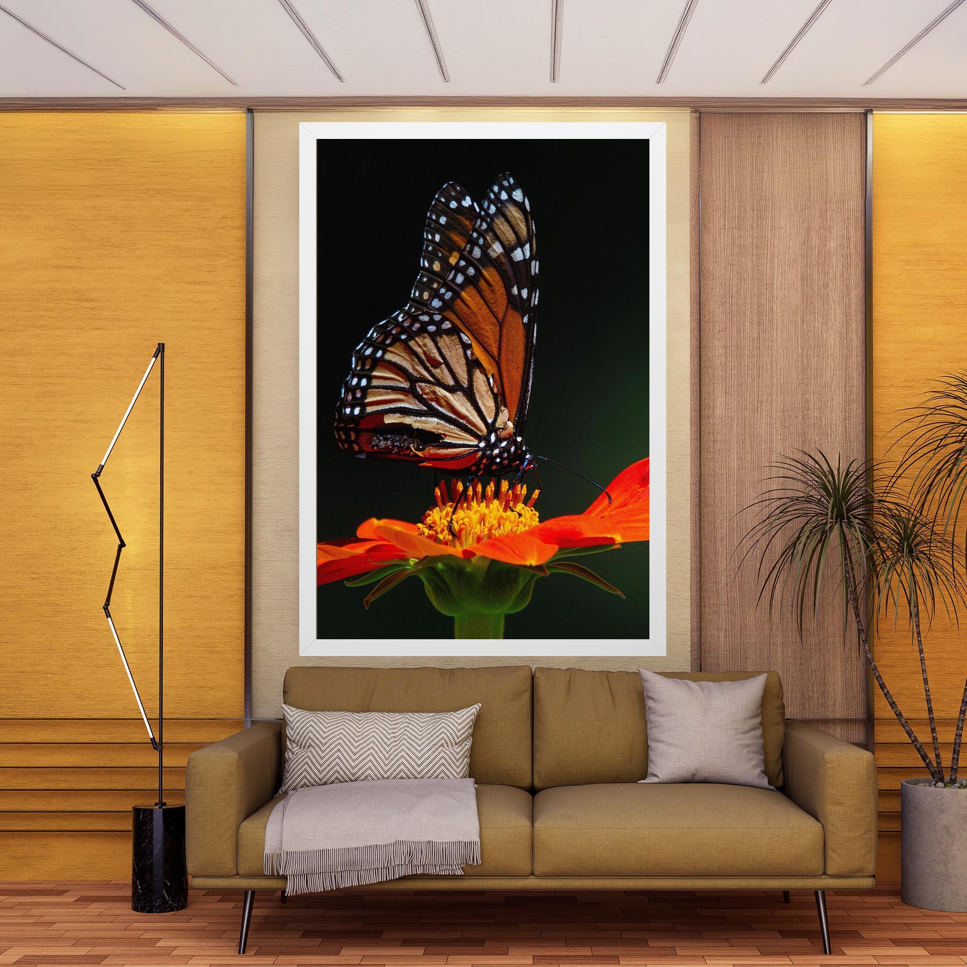 Картина на платно Dark Orange Butterfy mockup 9