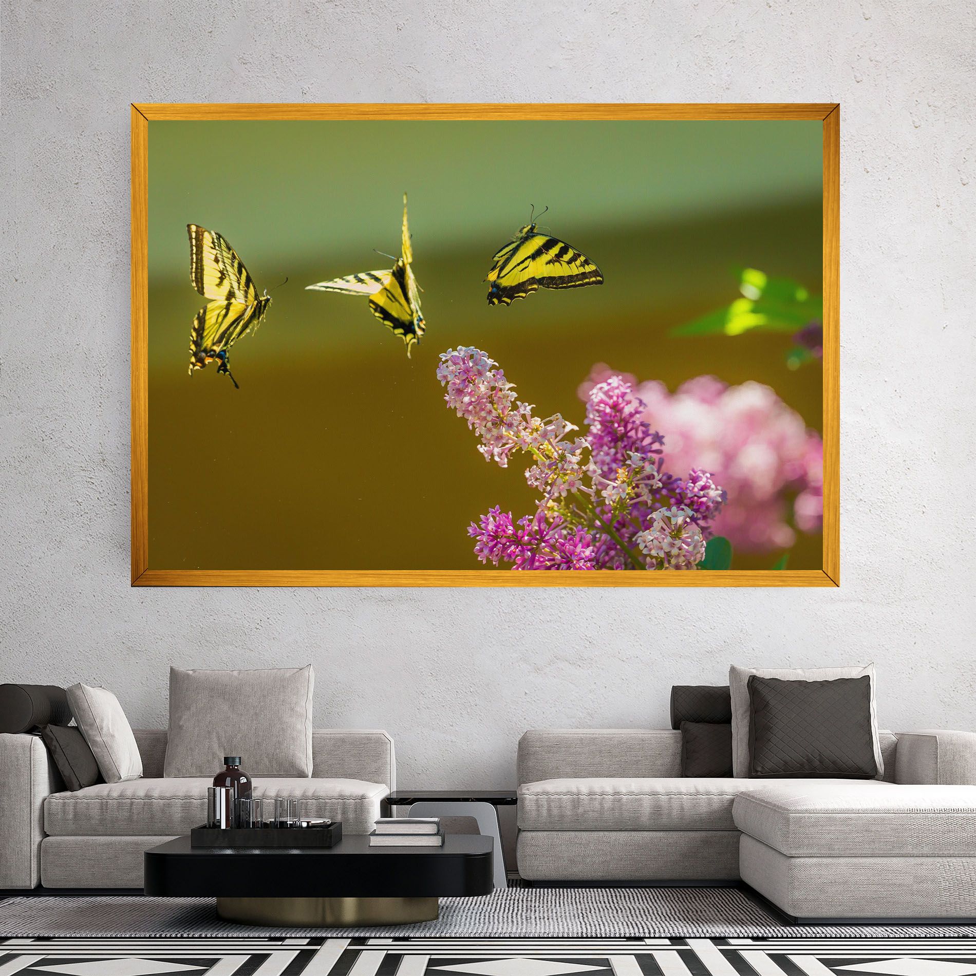 3 Yellow Butterflies mockup 2