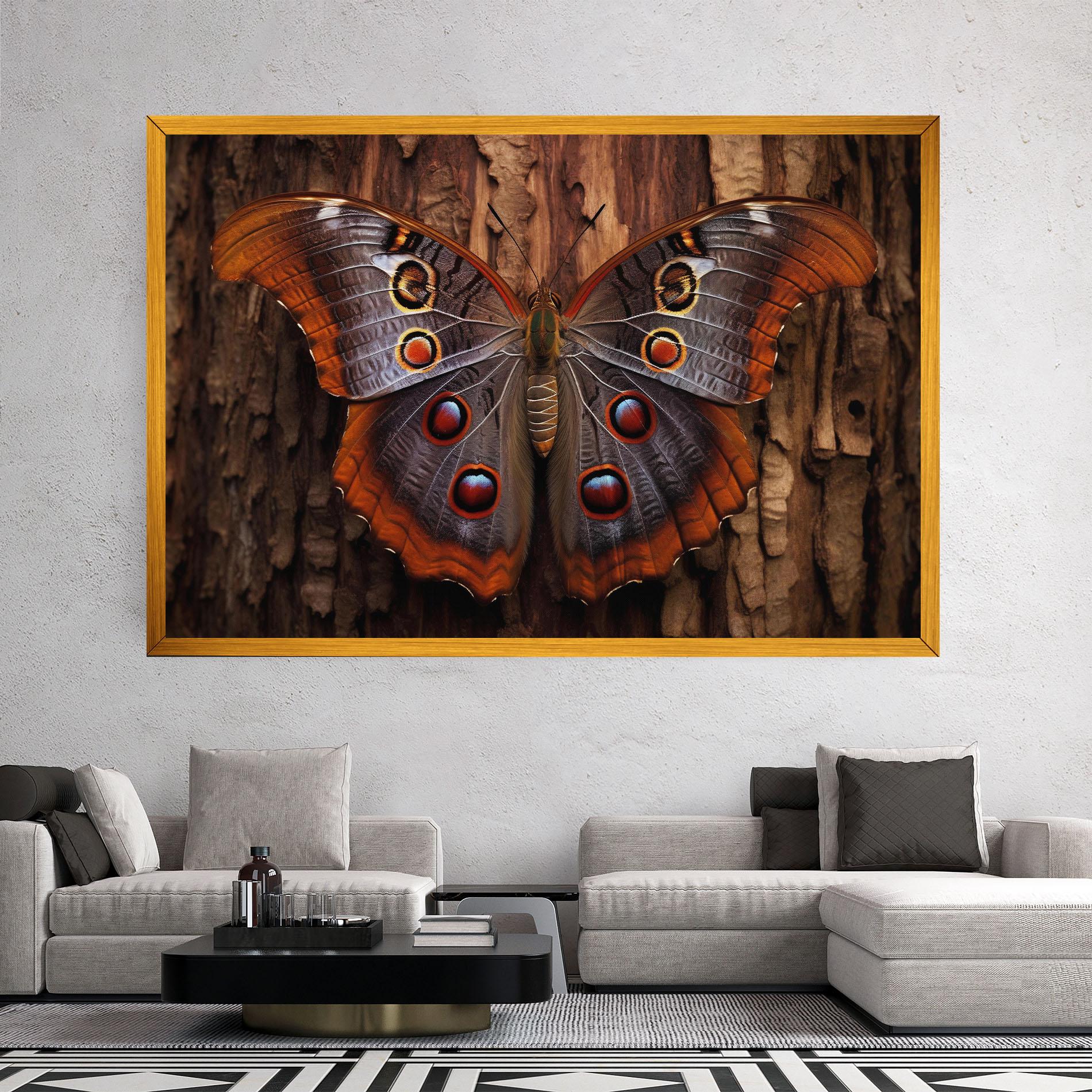Картина на платно Brown Eyes Butterfly mockup 2