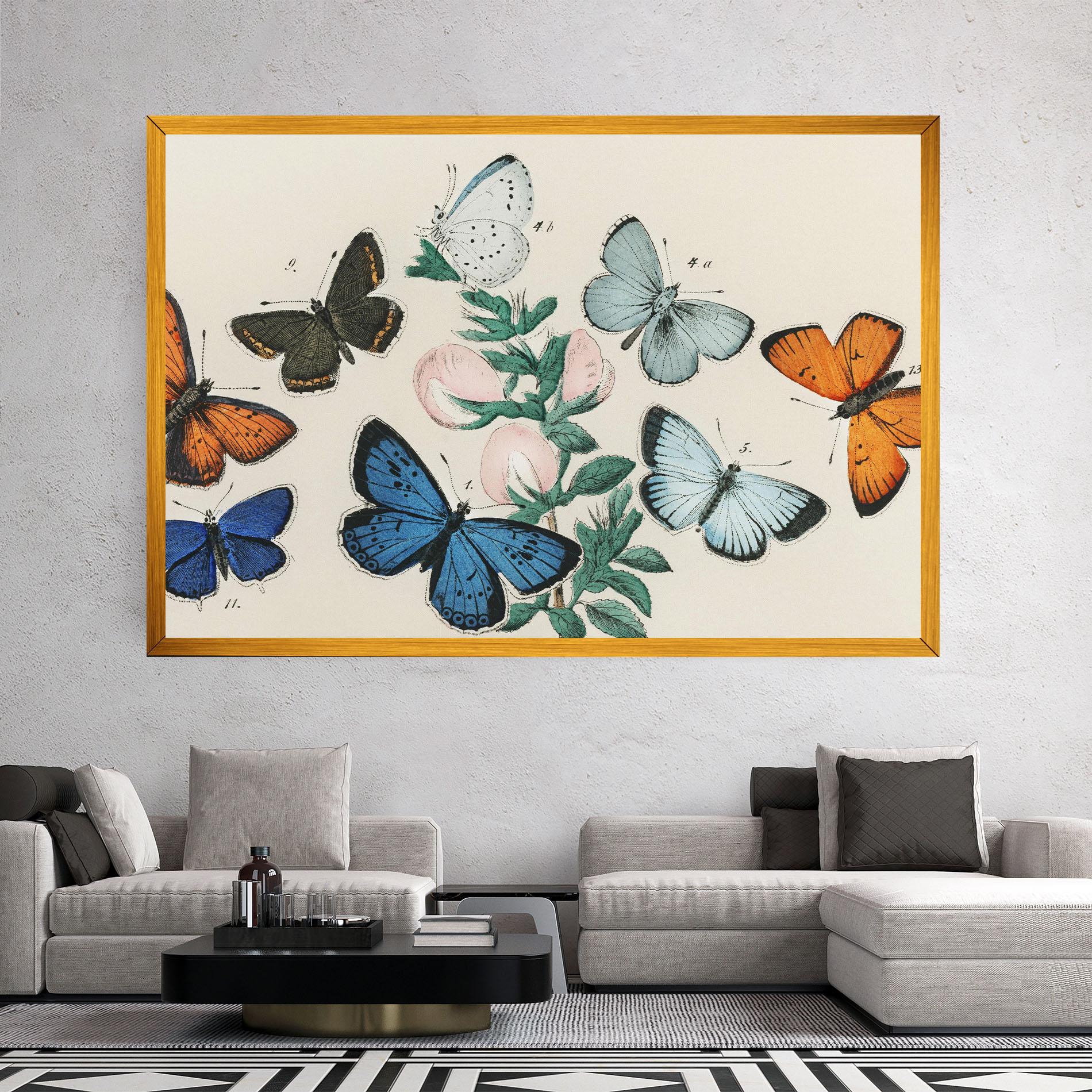 Картина на платно Moving Butterflies mockup 2