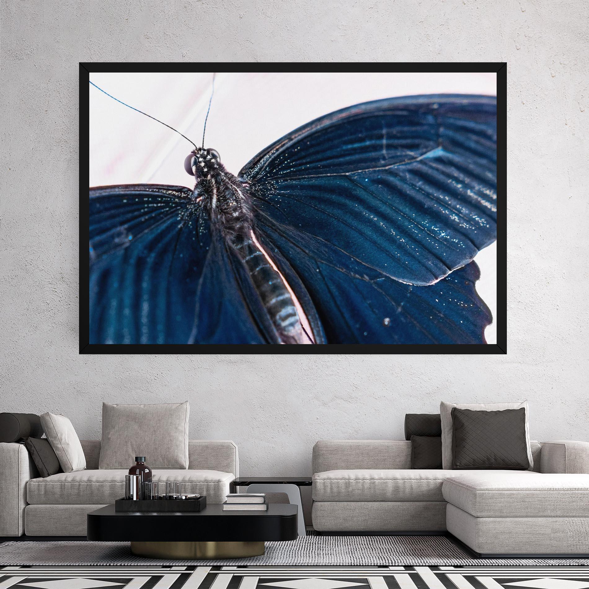 Картина на платно Blue Butterfly mockup 2