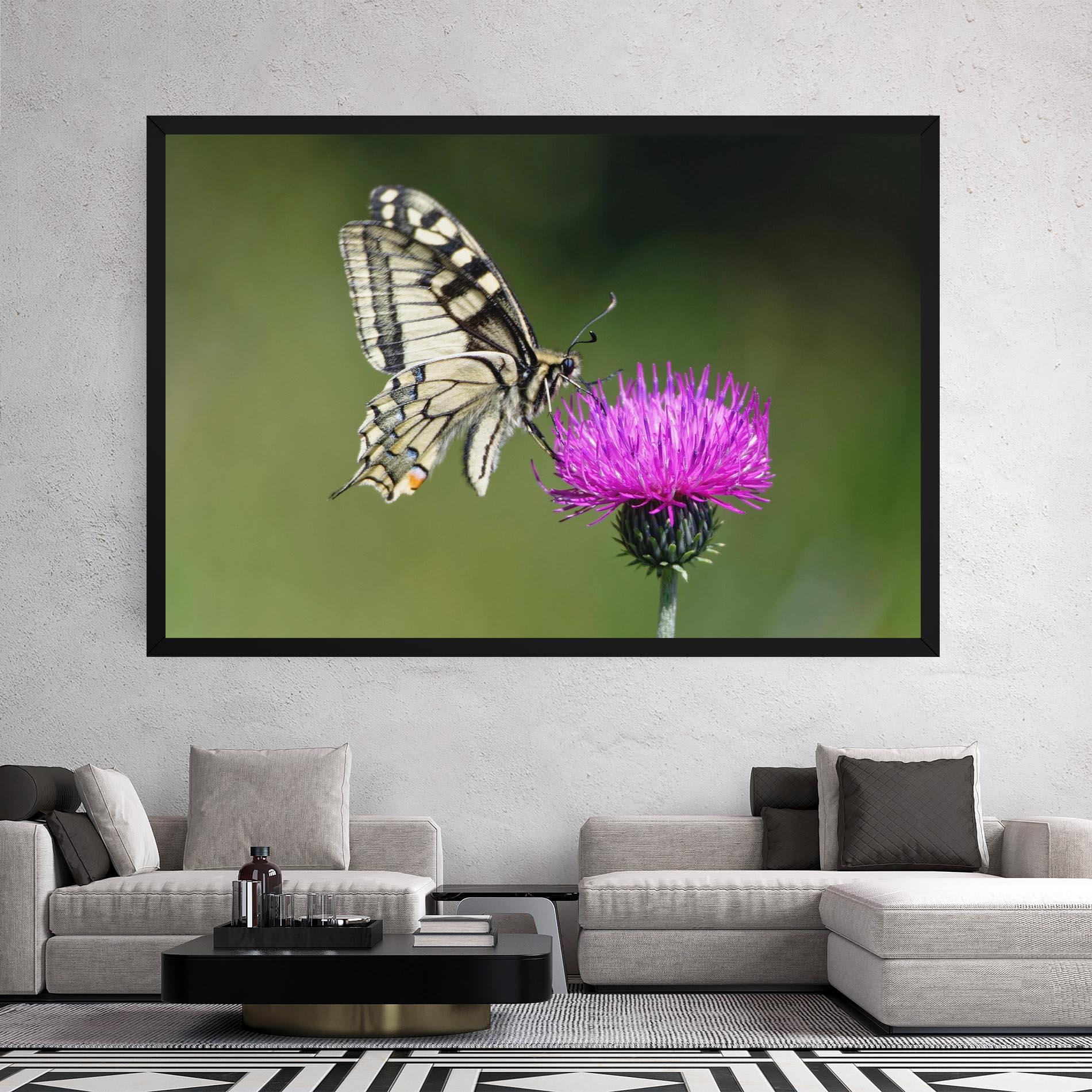 Картина на платно White Butterfly Pollen mockup 2