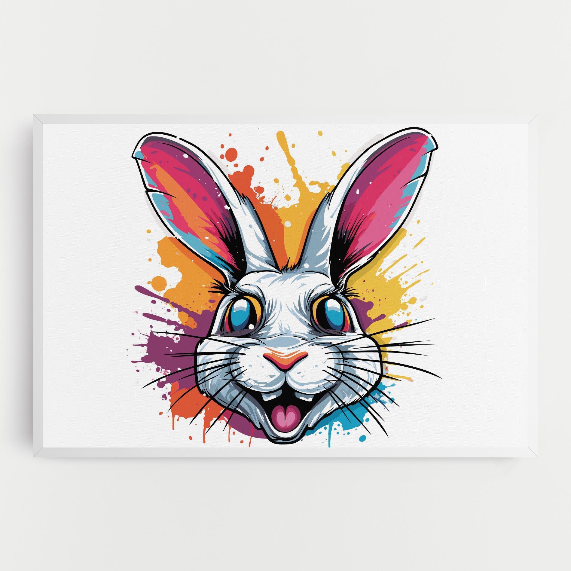 Картина на платно Crazy Bunny mockup 0