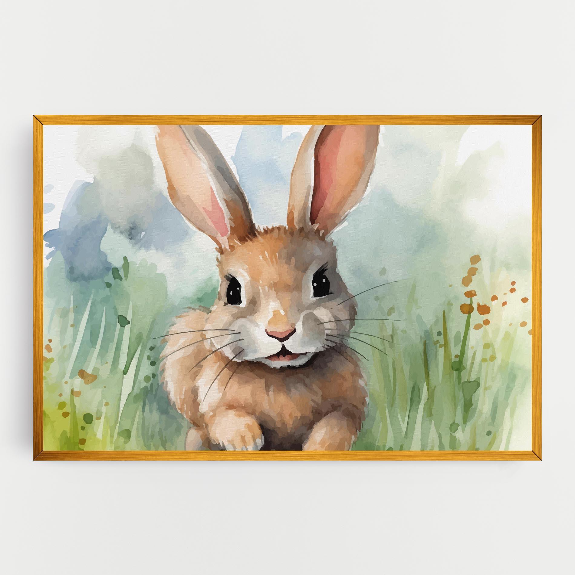 Картина на платно Brown Cream Bunny mockup 0