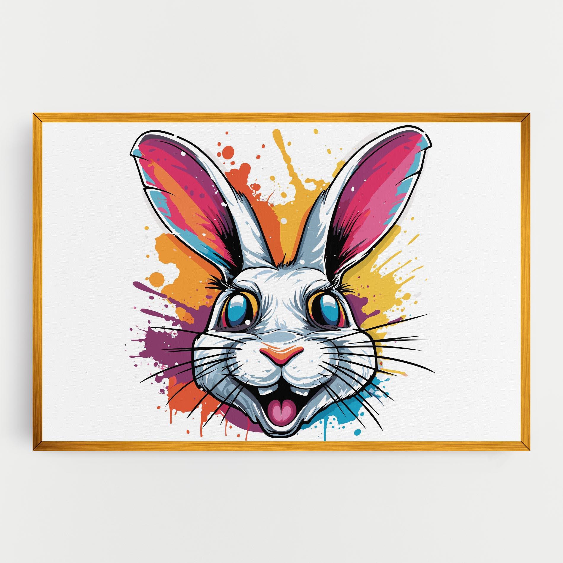 Картина на платно Crazy Bunny mockup 0