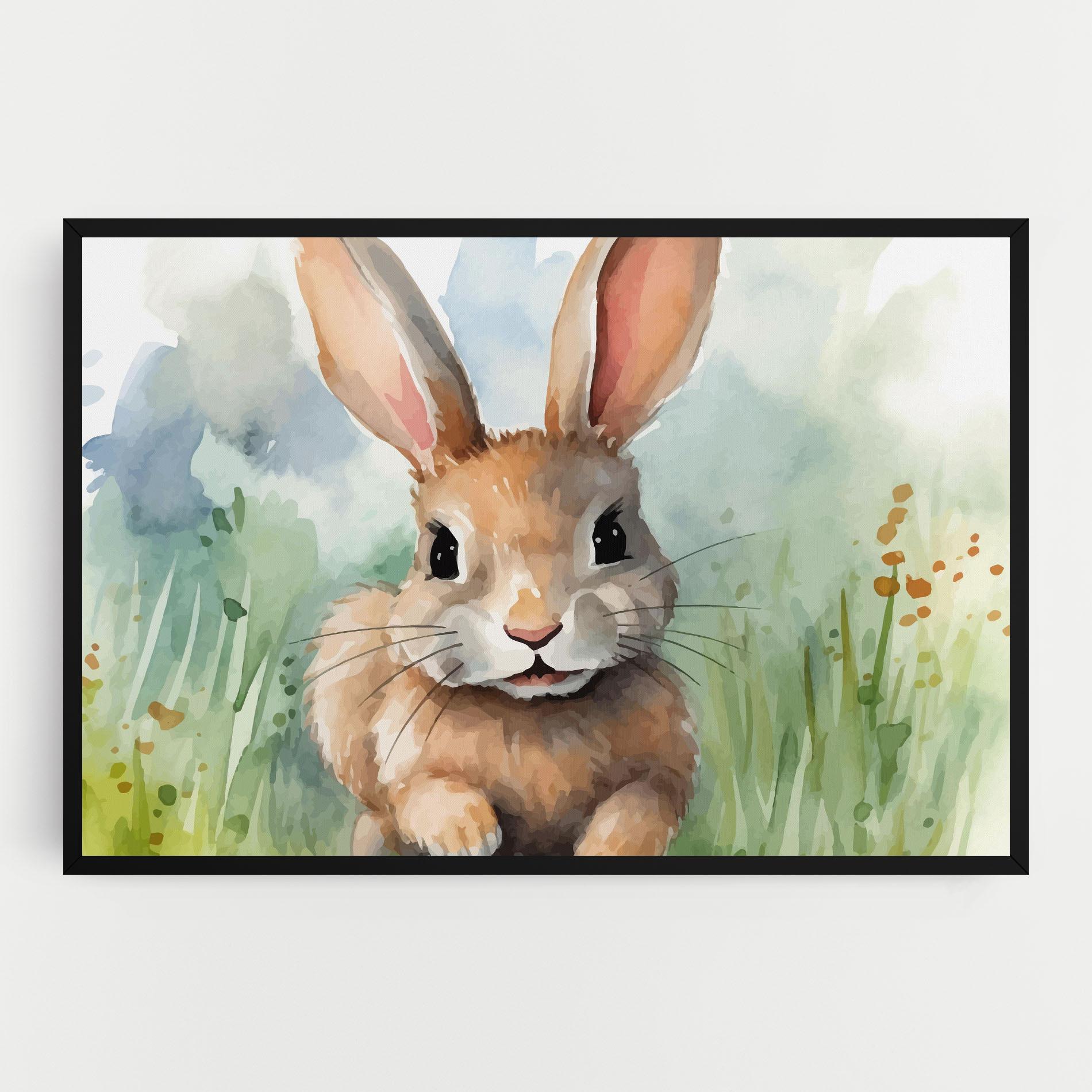 Картина на платно Brown Cream Bunny mockup 0