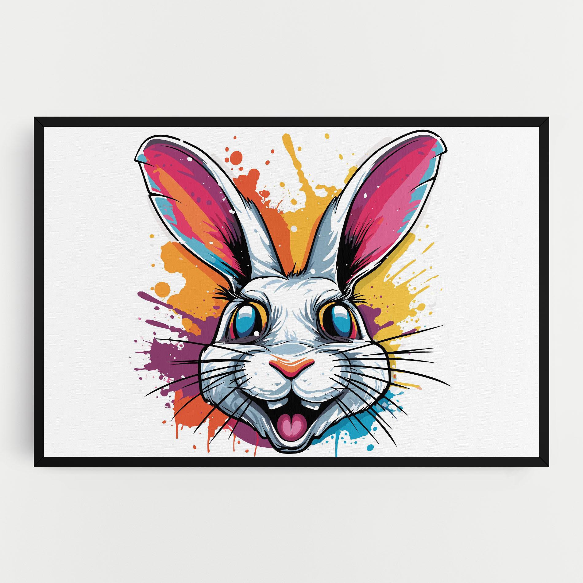 Картина на платно Crazy Bunny mockup 0