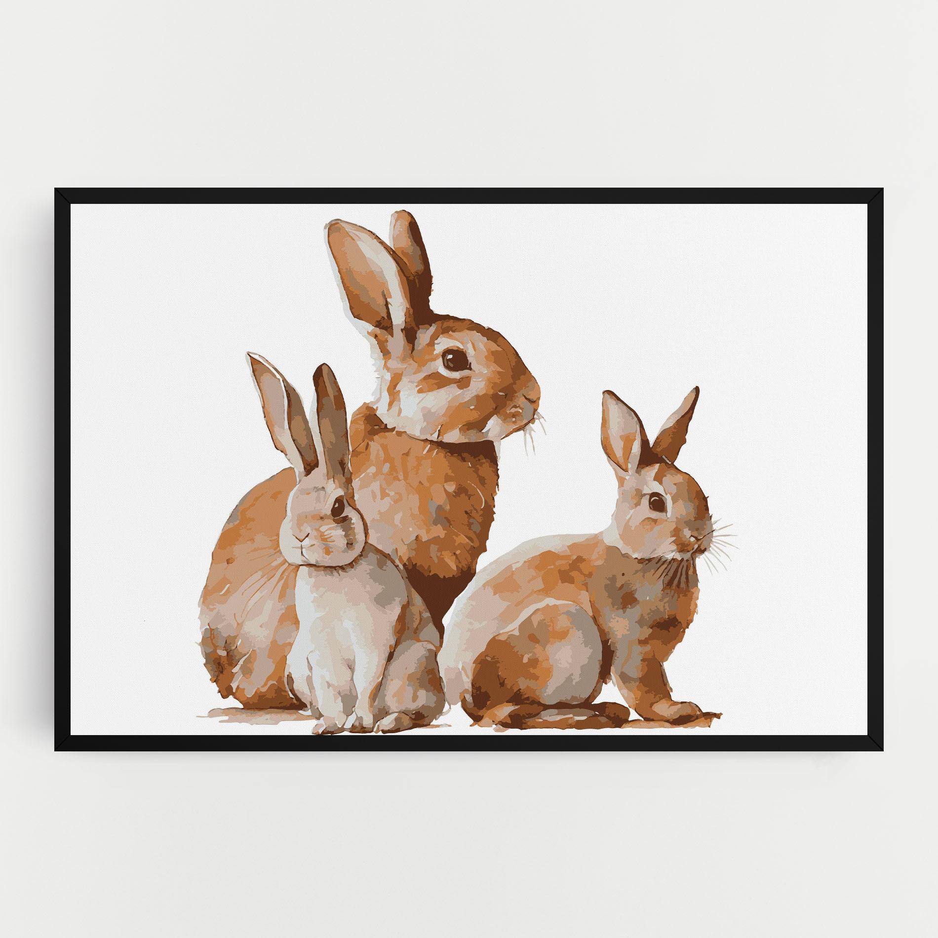 Картина на платно Family Rabbit mockup 0
