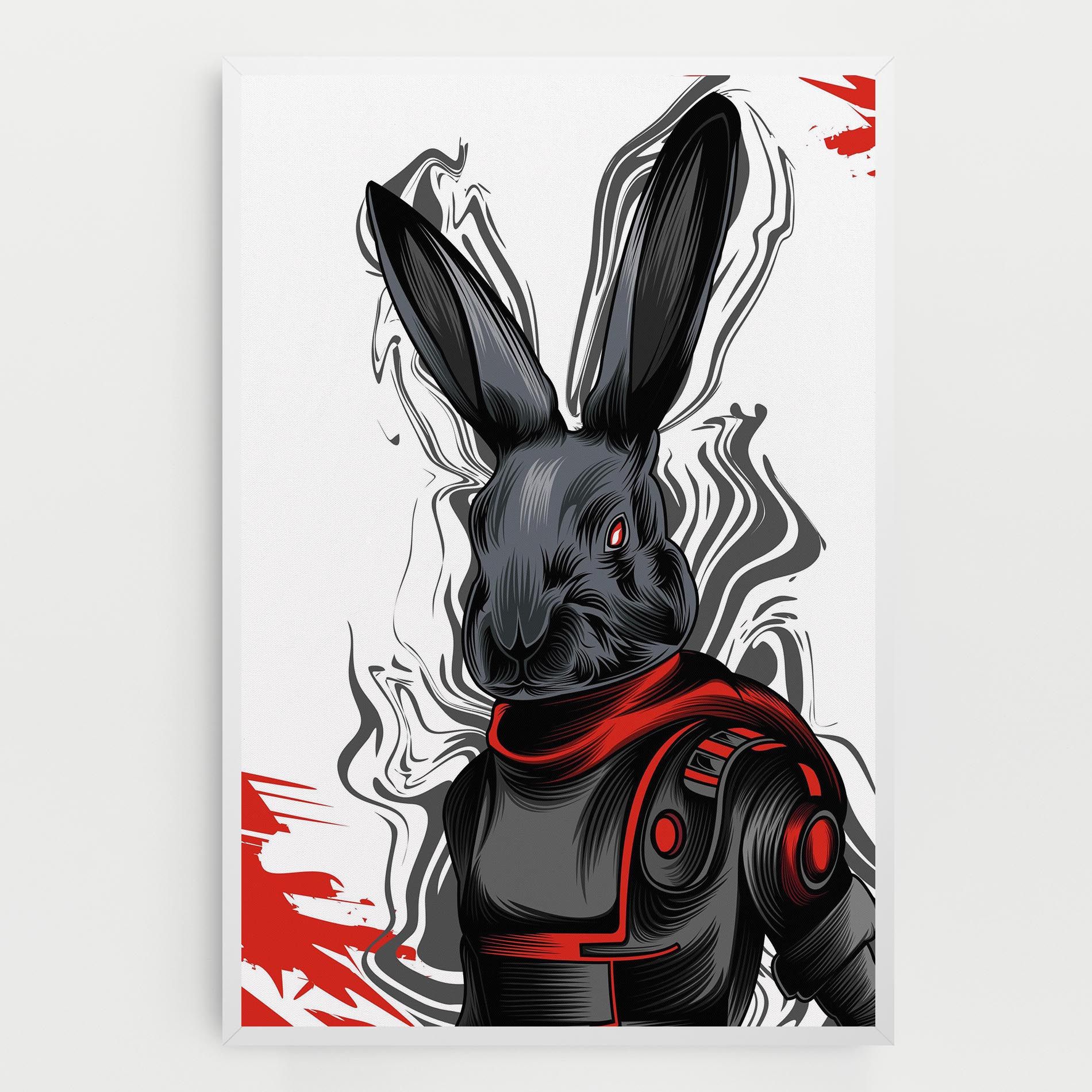 Cyborg Red Bunny mockup 0