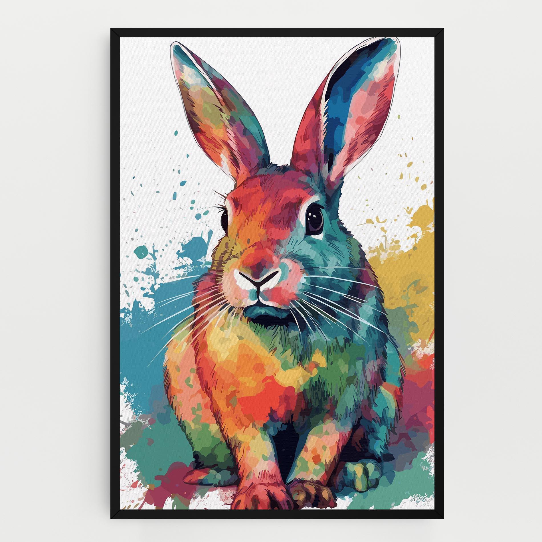 Картина на платно Brush Rabbit mockup 0